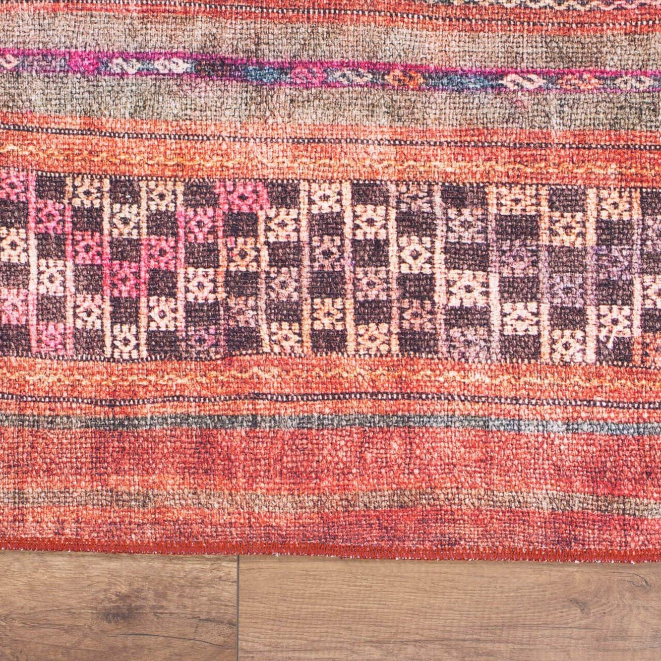 Kala Turkish Red Orange Rug