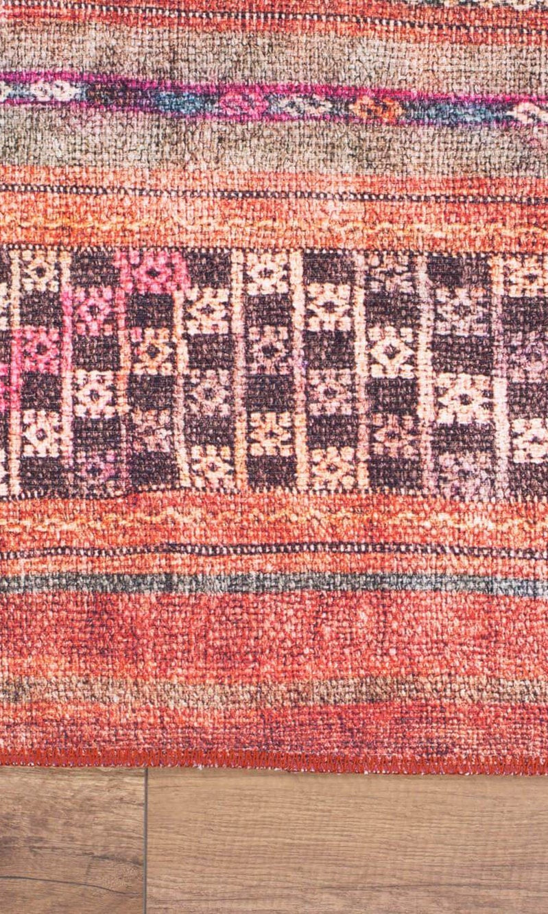 Kala Turkish Red Orange Rug