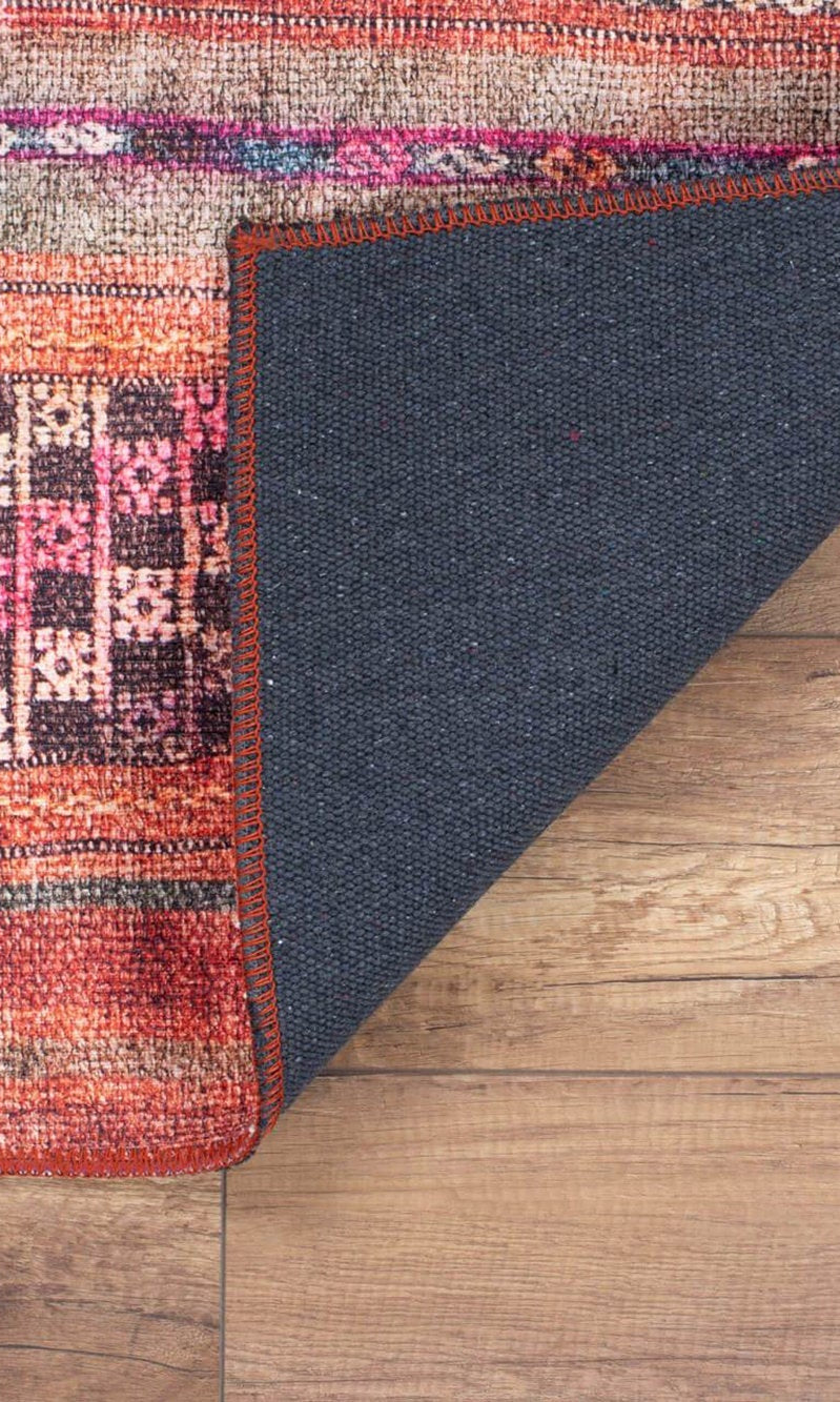 Kala Turkish Red Orange Rug