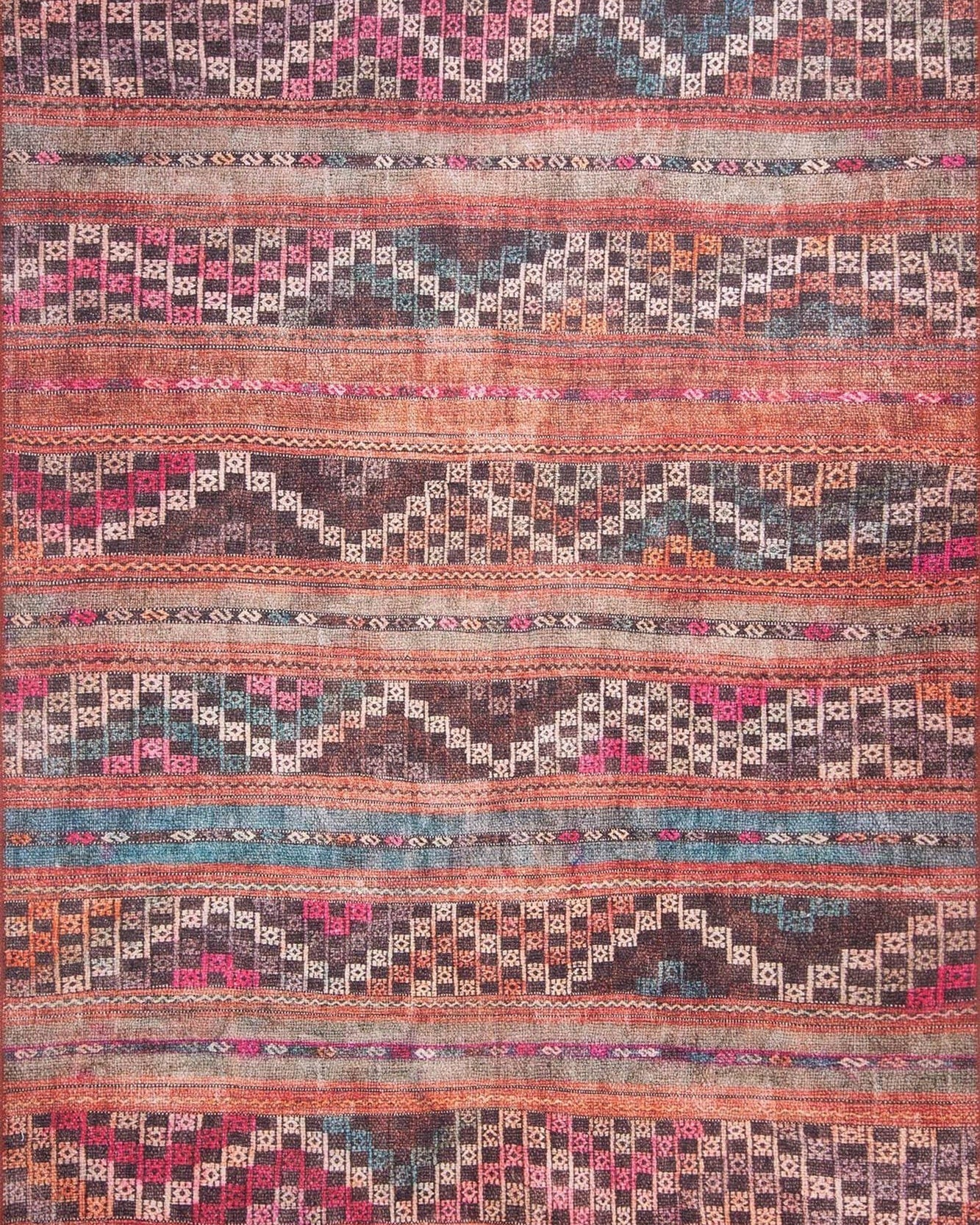 Kala Turkish Red Orange Rug