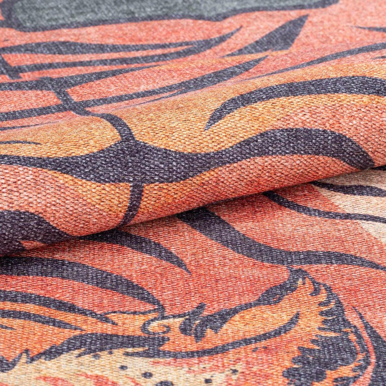 Kaplan Tibetan Tiger Orange & Faded Green Rug