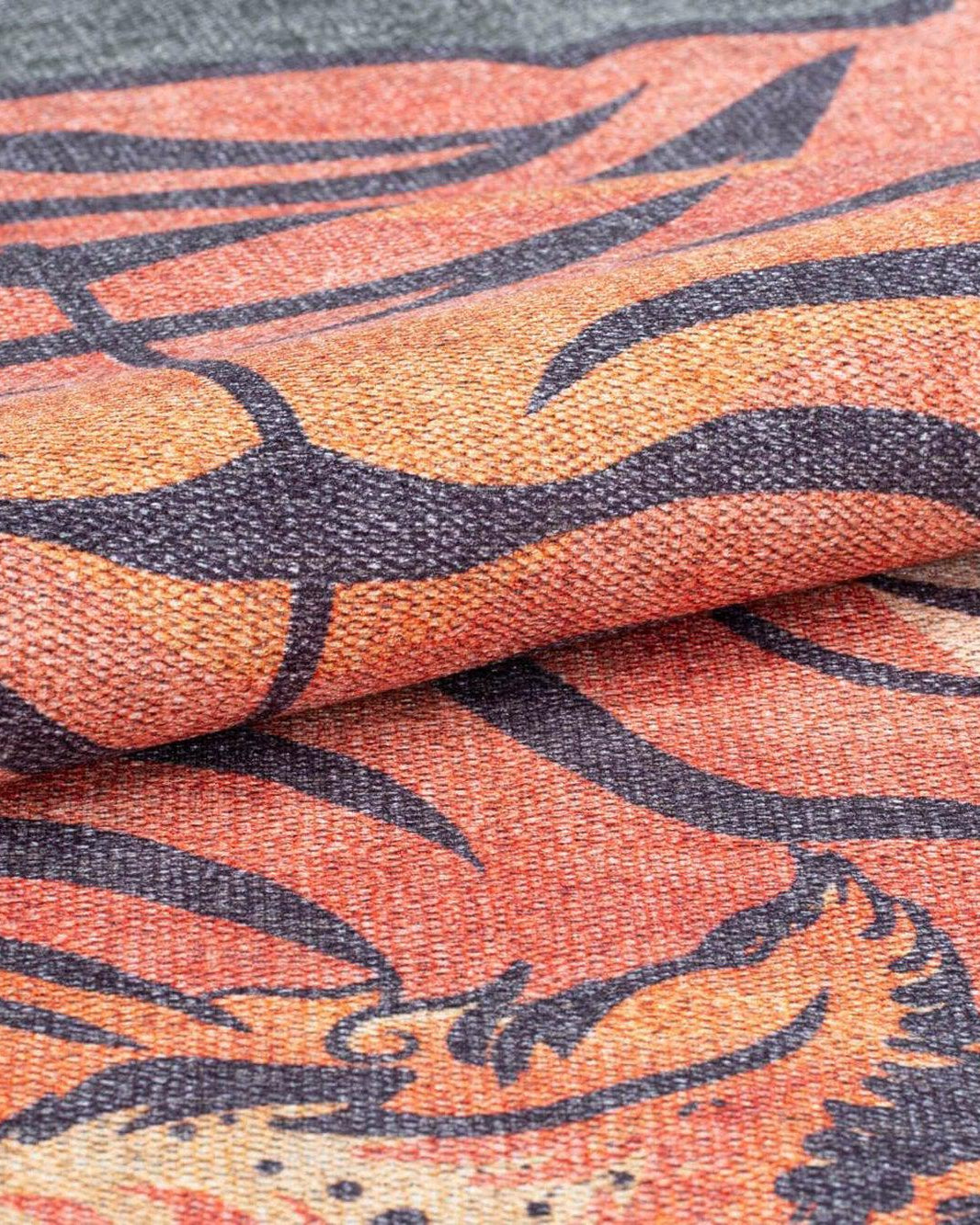 Kaplan Tibetan Tiger Orange & Faded Green Rug