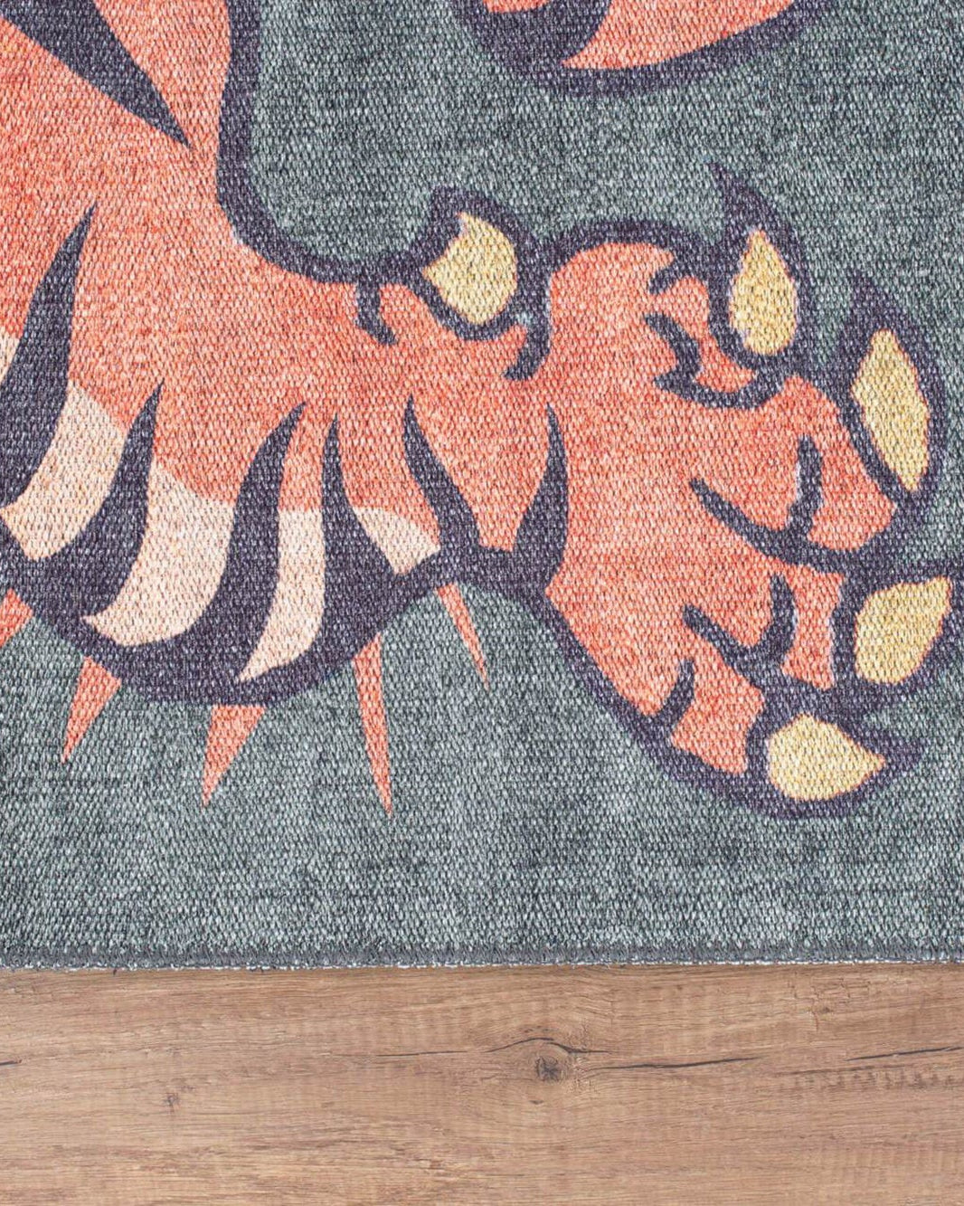 Kaplan Tibetan Tiger Orange & Faded Green Rug