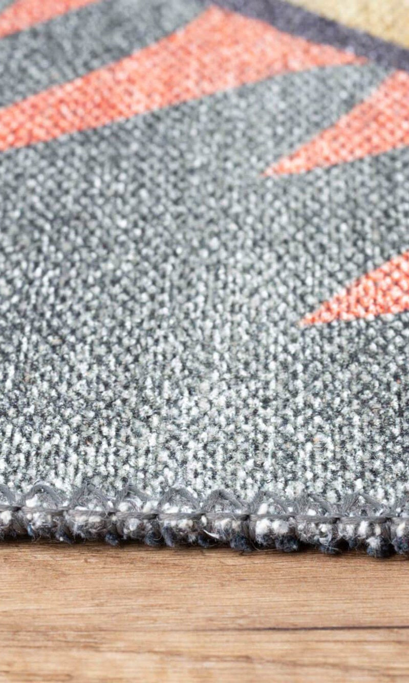 Kaplan Tibetan Tiger Orange & Faded Green Rug