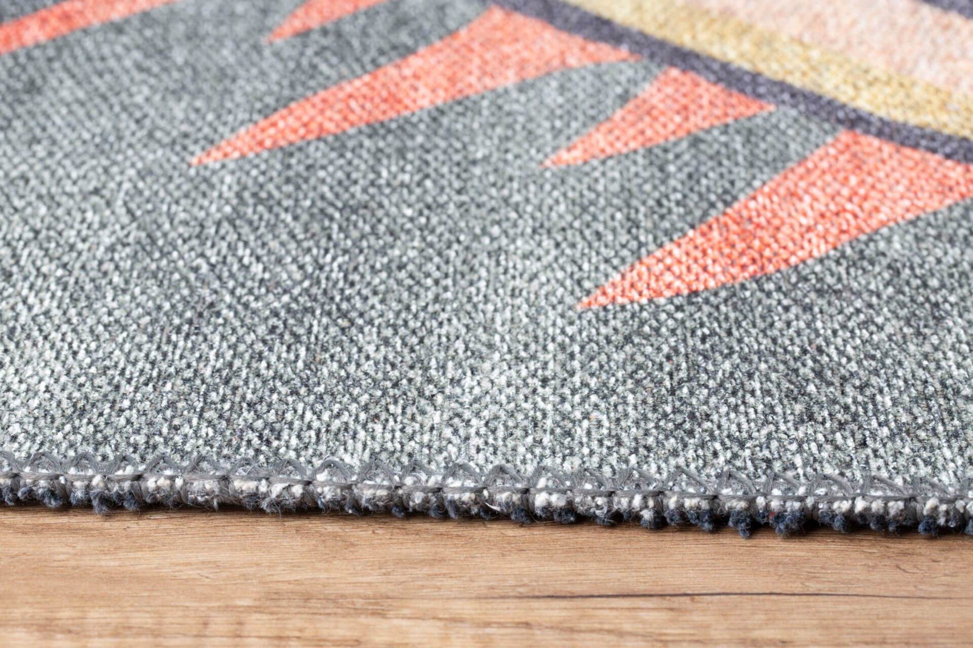 Kaplan Tibetan Tiger Orange & Faded Green Rug