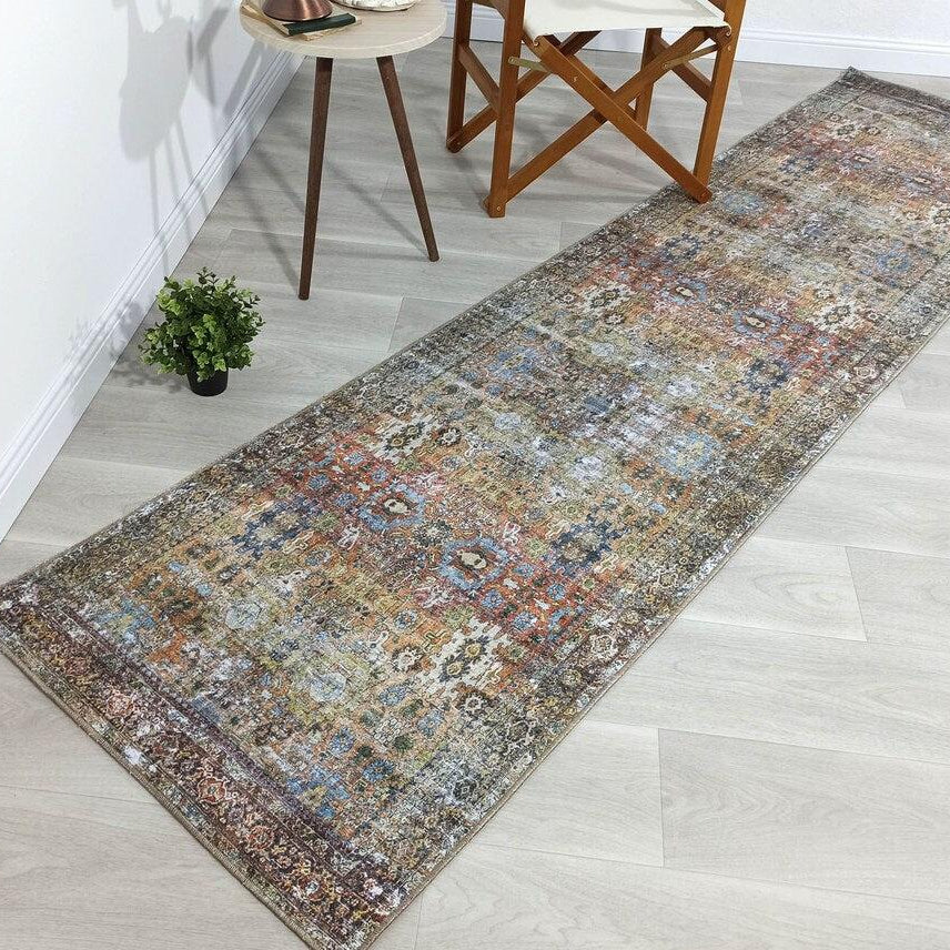 Karmila Rug Oushak Earth Tones Olive Turkish Rug