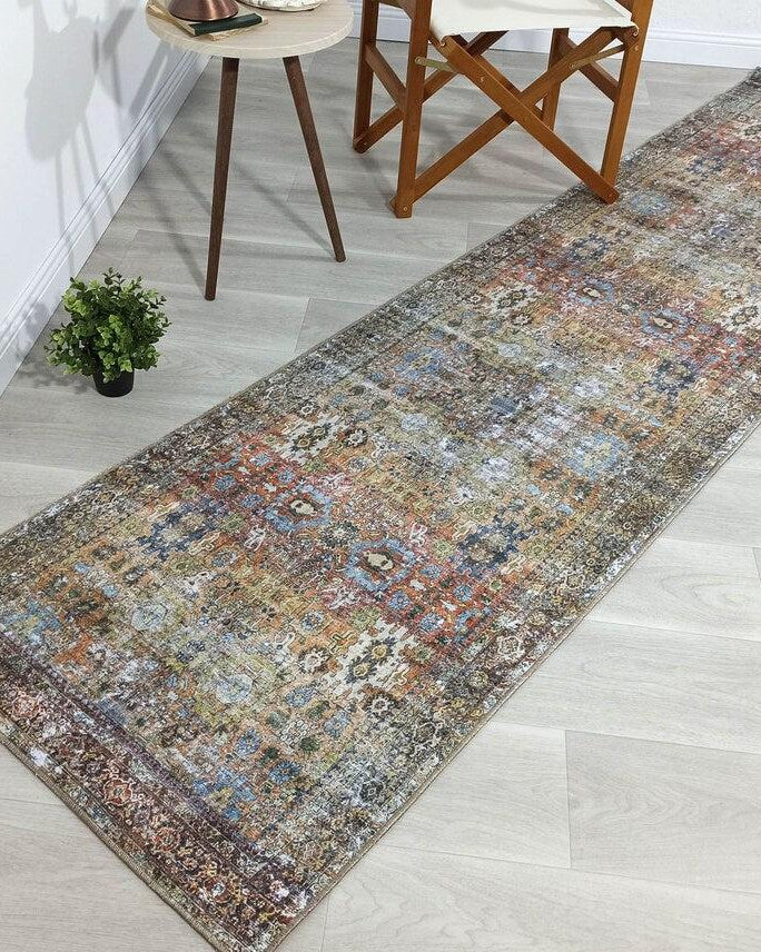 Karmila Rug Oushak Earth Tones Olive Turkish Rug