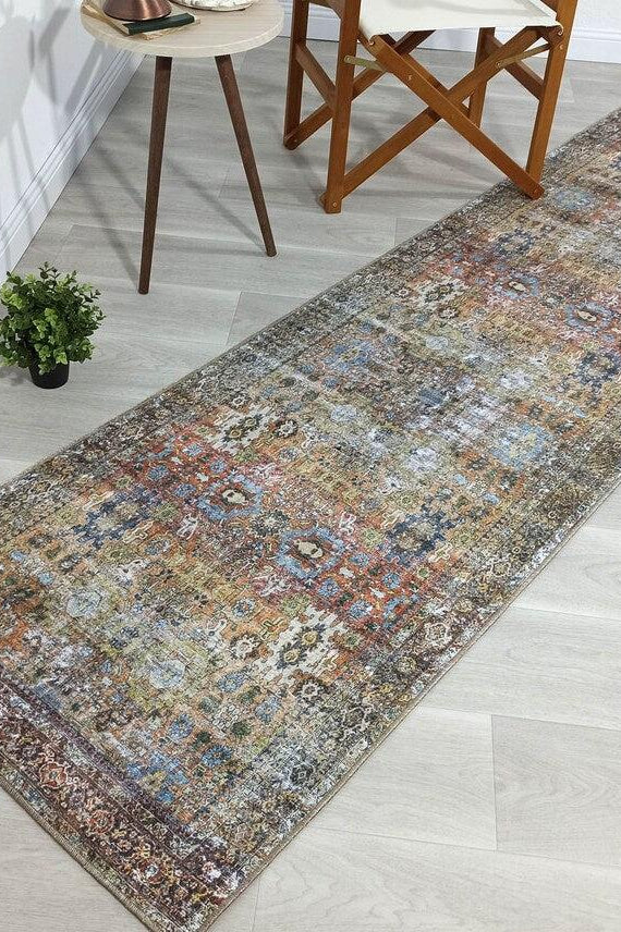 Karmila Rug Oushak Earth Tones Olive Turkish Rug