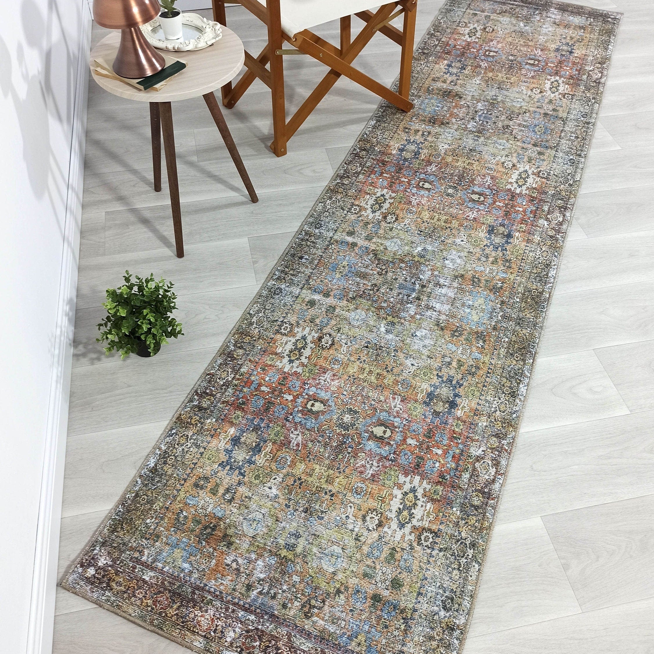 Karmila Rug Oushak Earth Tones Olive Turkish Rug