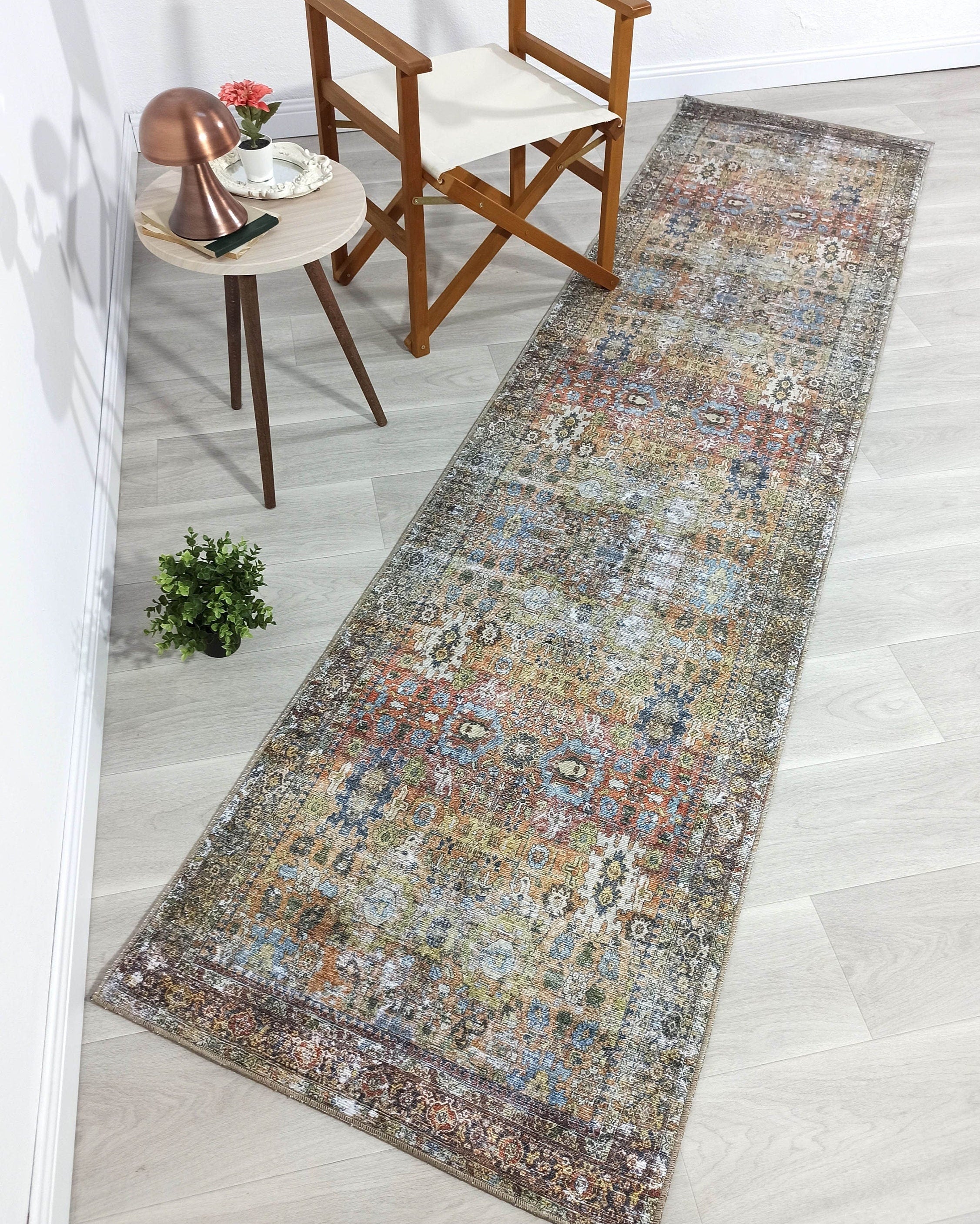 Karmila Rug Oushak Earth Tones Olive Turkish Rug