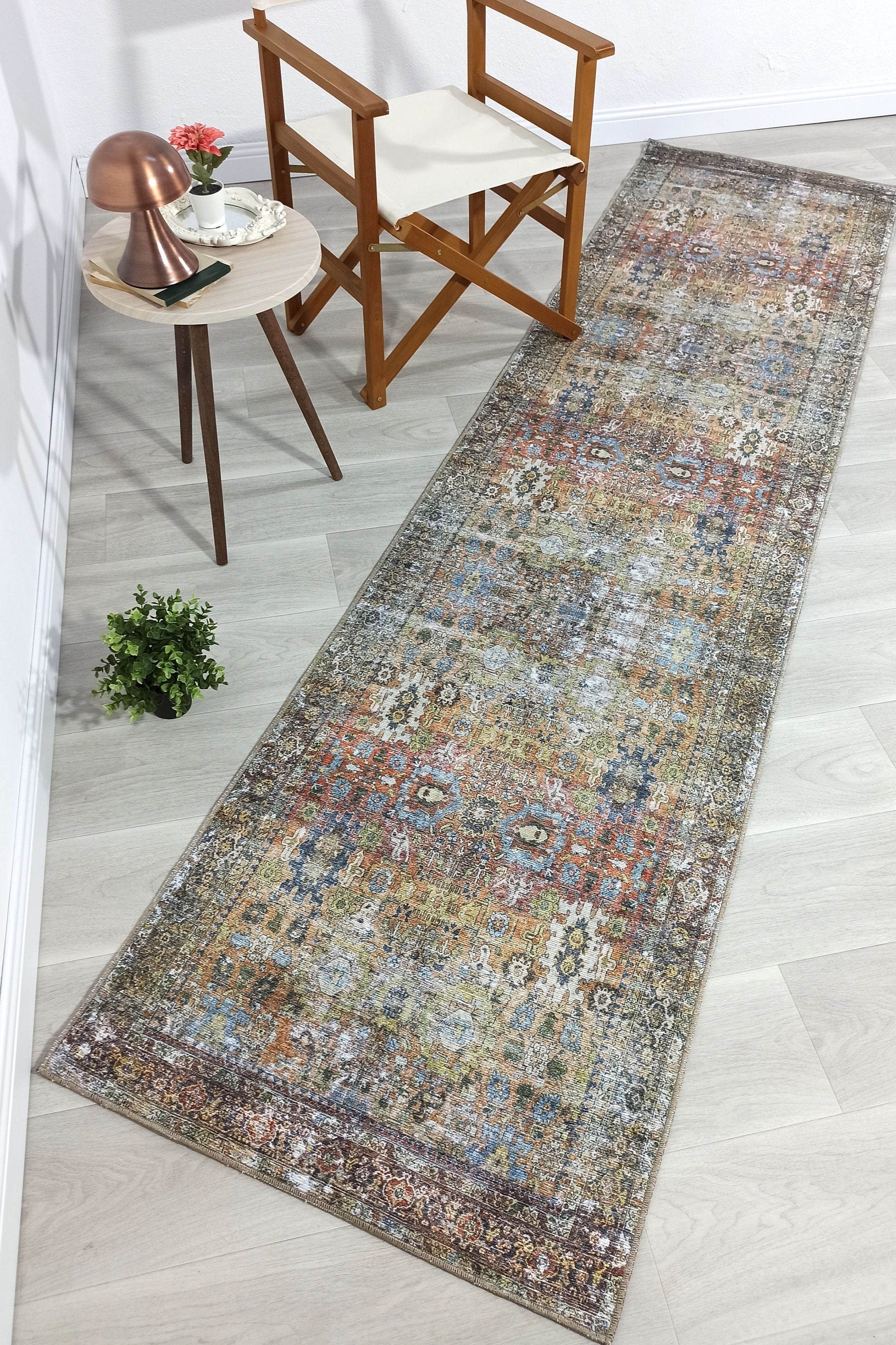 Karmila Rug Oushak Earth Tones Olive Turkish Rug