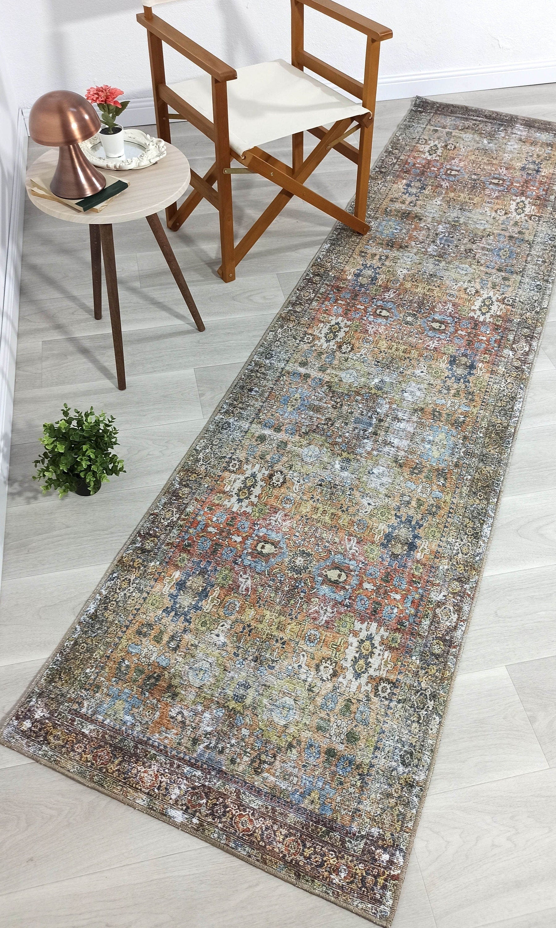 Karmila Rug Oushak Earth Tones Olive Turkish Rug