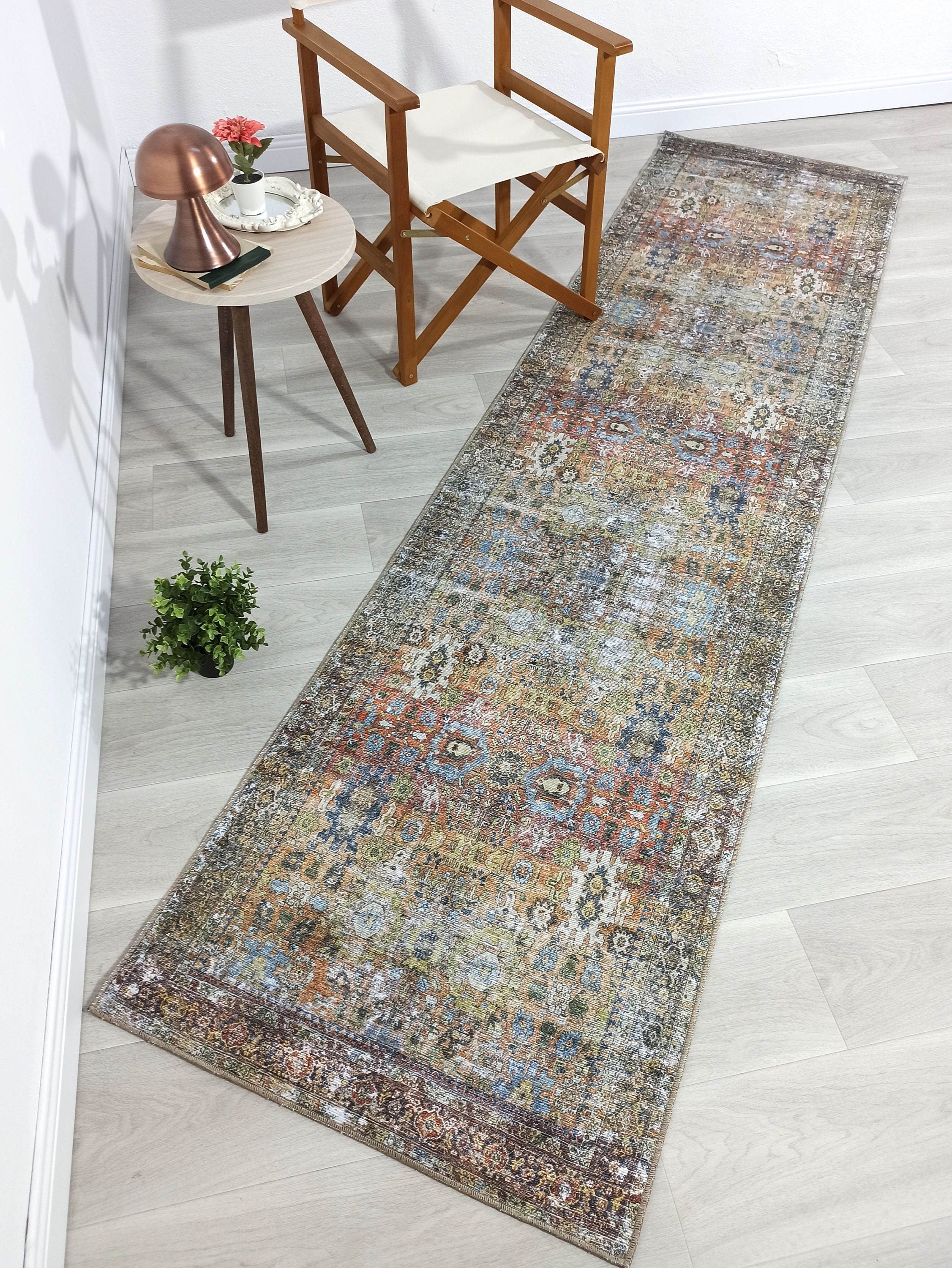 Karmila Rug Oushak Earth Tones Olive Turkish Rug