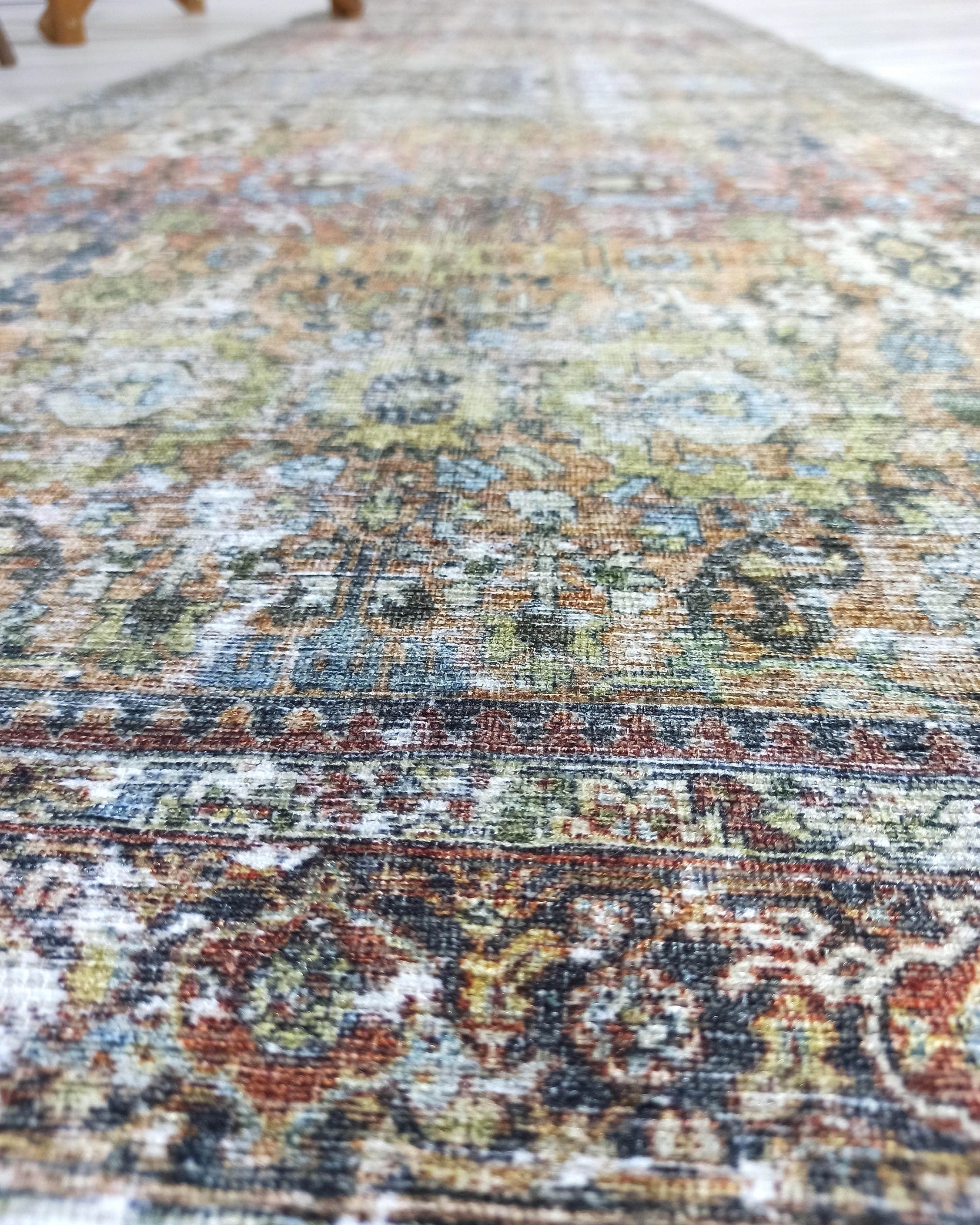 Karmila Rug Oushak Earth Tones Olive Turkish Rug