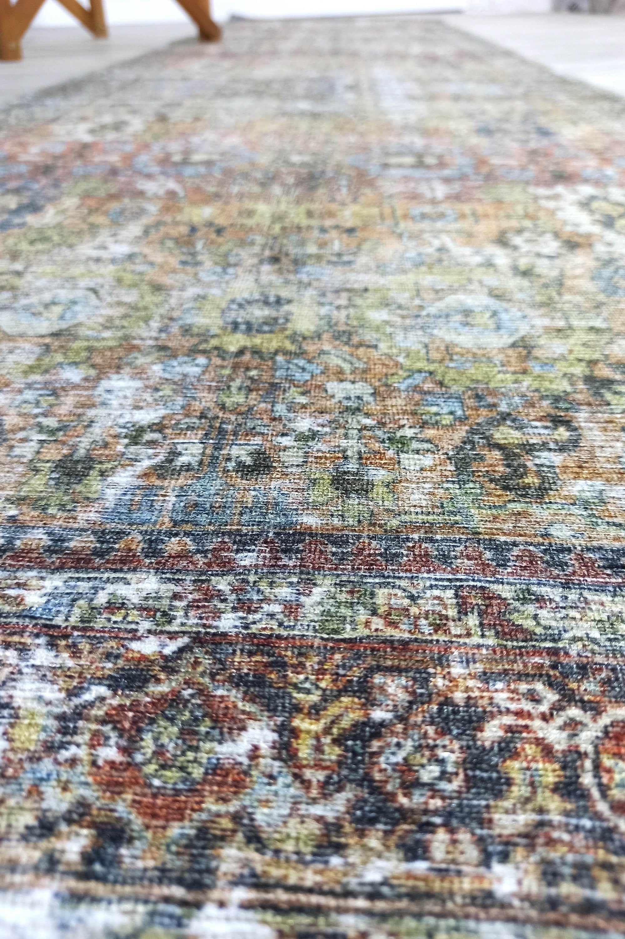 Karmila Rug Oushak Earth Tones Olive Turkish Rug