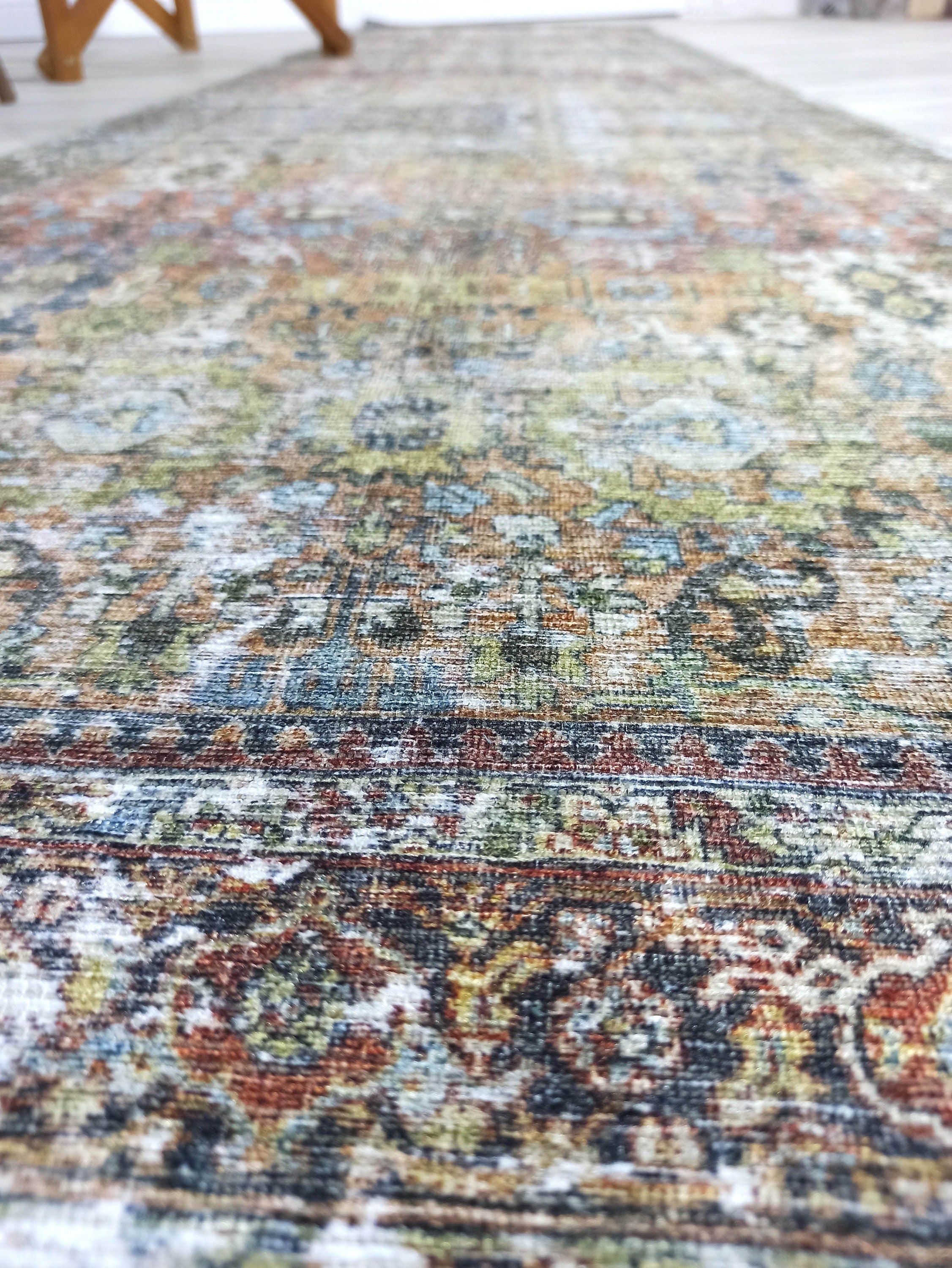 Karmila Rug Oushak Earth Tones Olive Turkish Rug