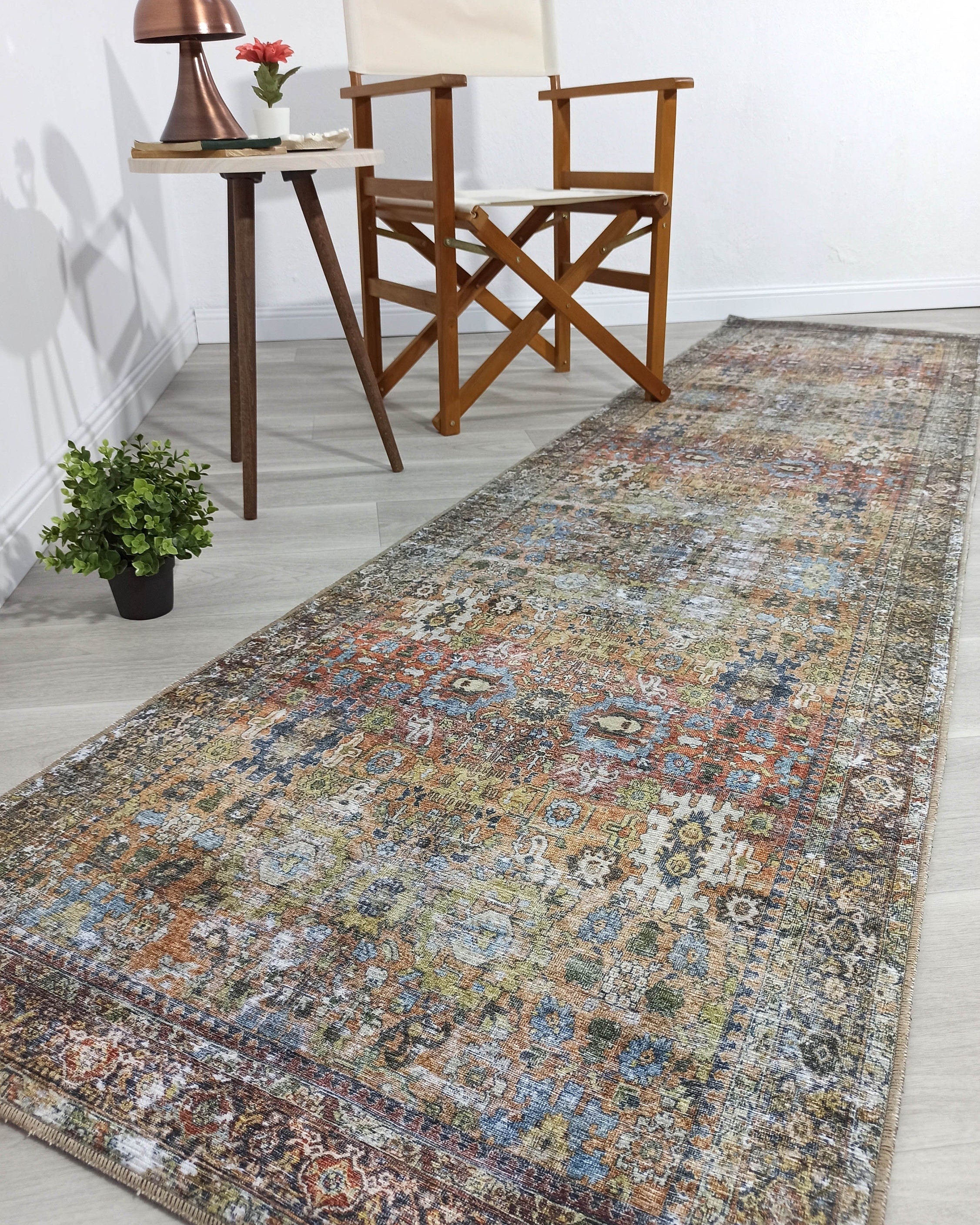 Karmila Rug Oushak Earth Tones Olive Turkish Rug