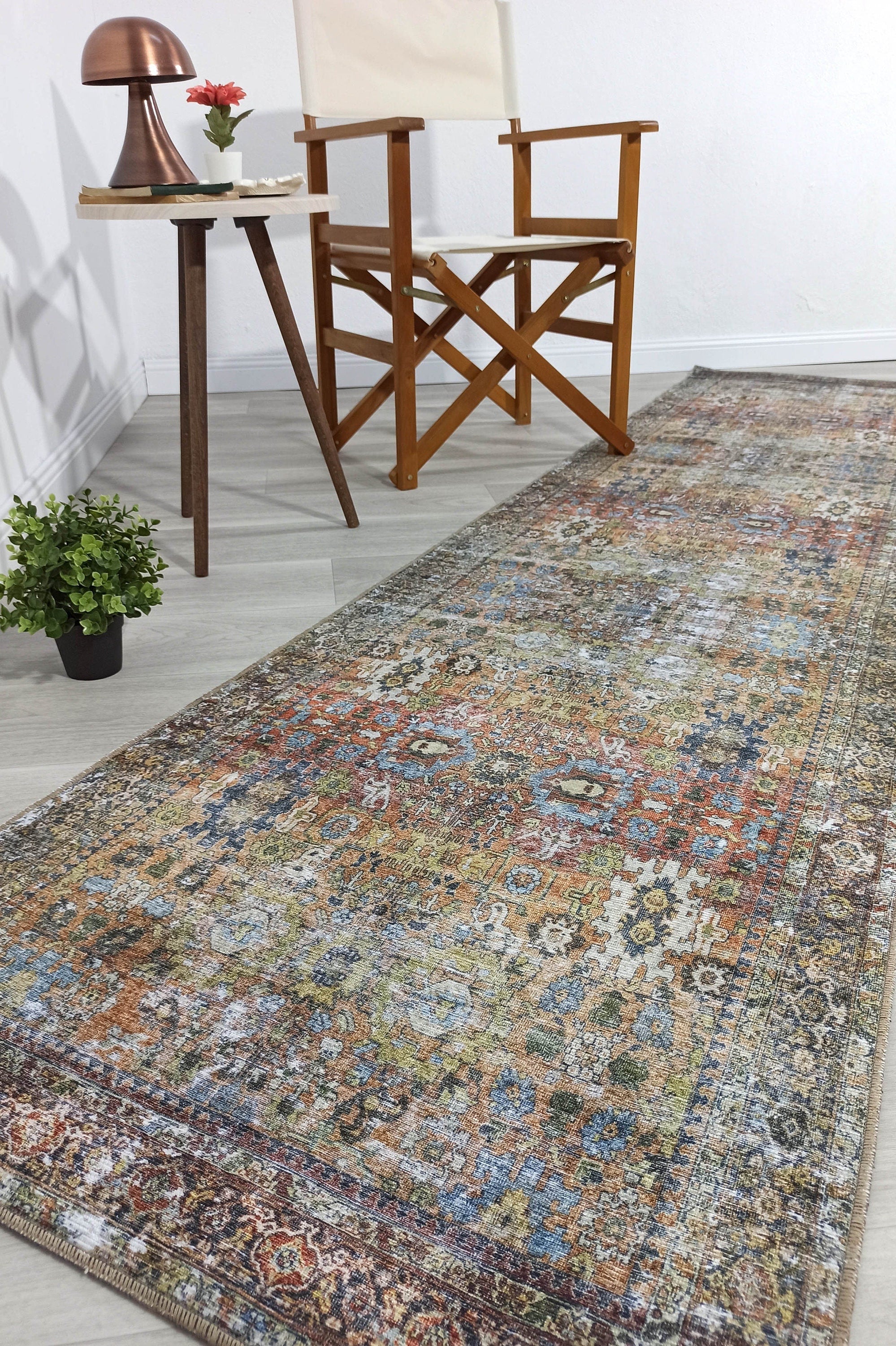 Karmila Rug Oushak Earth Tones Olive Turkish Rug