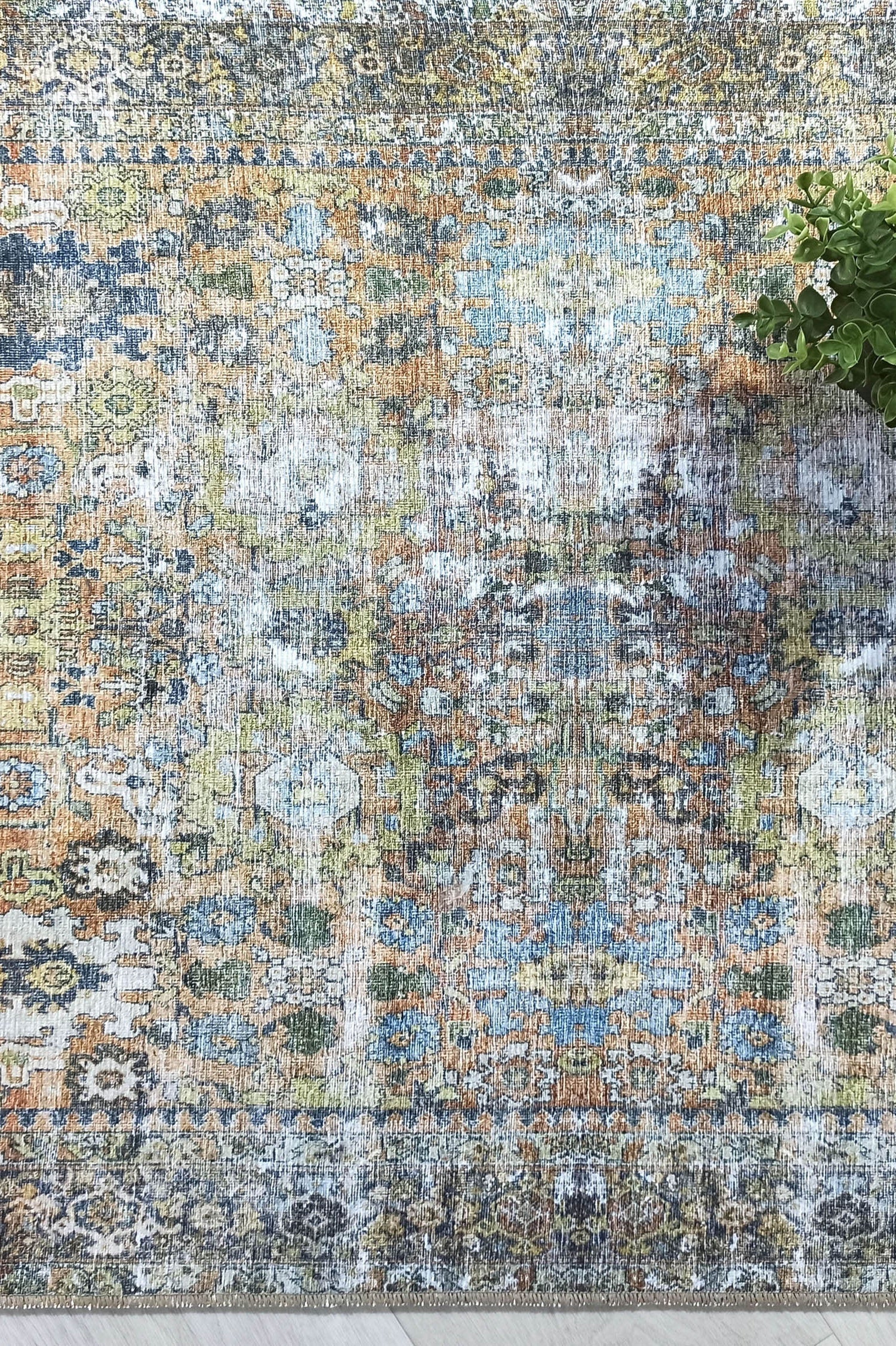 Karmila Rug Oushak Earth Tones Olive Turkish Rug