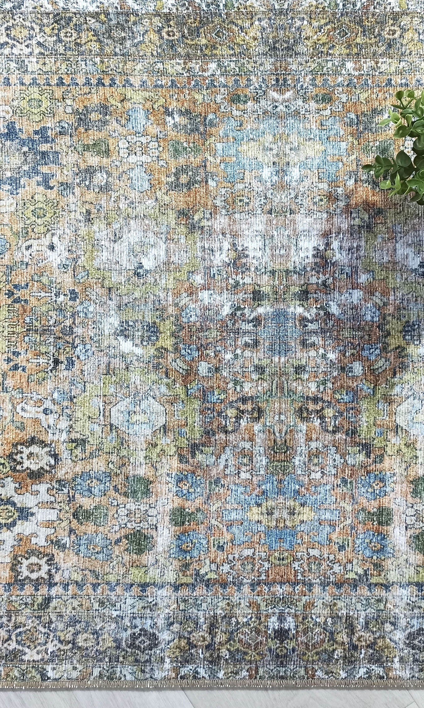 Karmila Rug Oushak Earth Tones Olive Turkish Rug