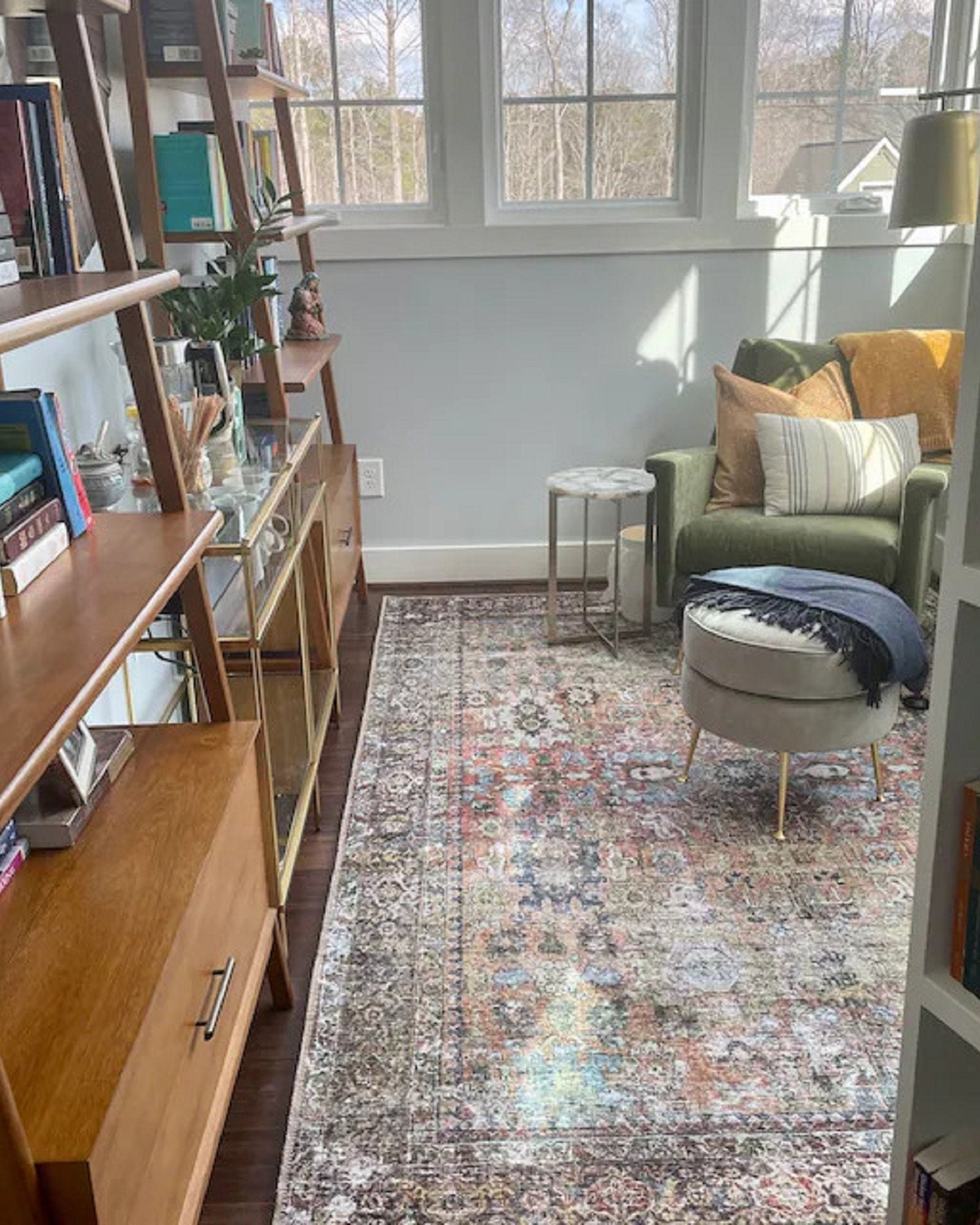 Karmila Rug Oushak Earth Tones Olive Turkish Rug