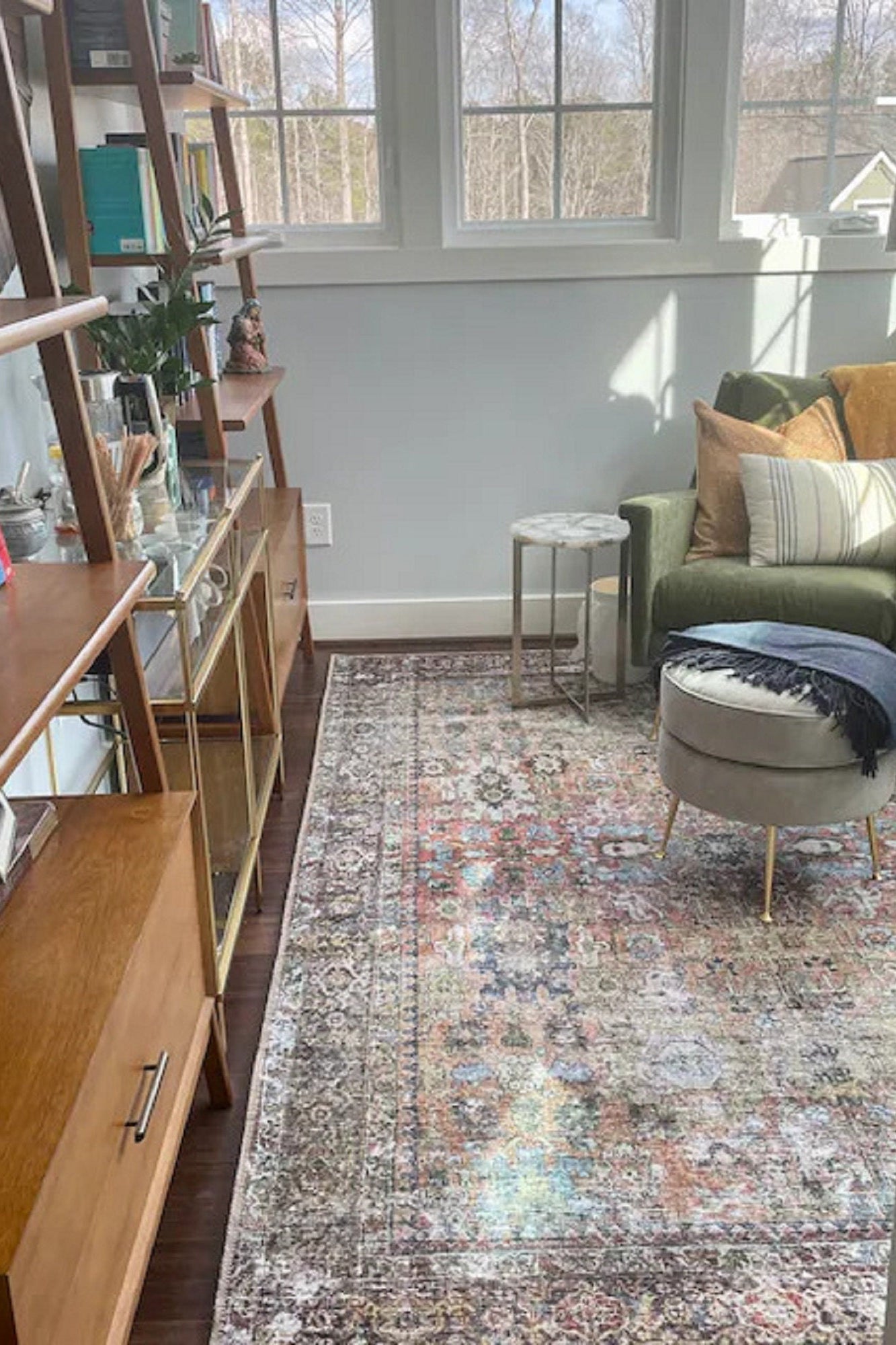 Karmila Rug Oushak Earth Tones Olive Turkish Rug