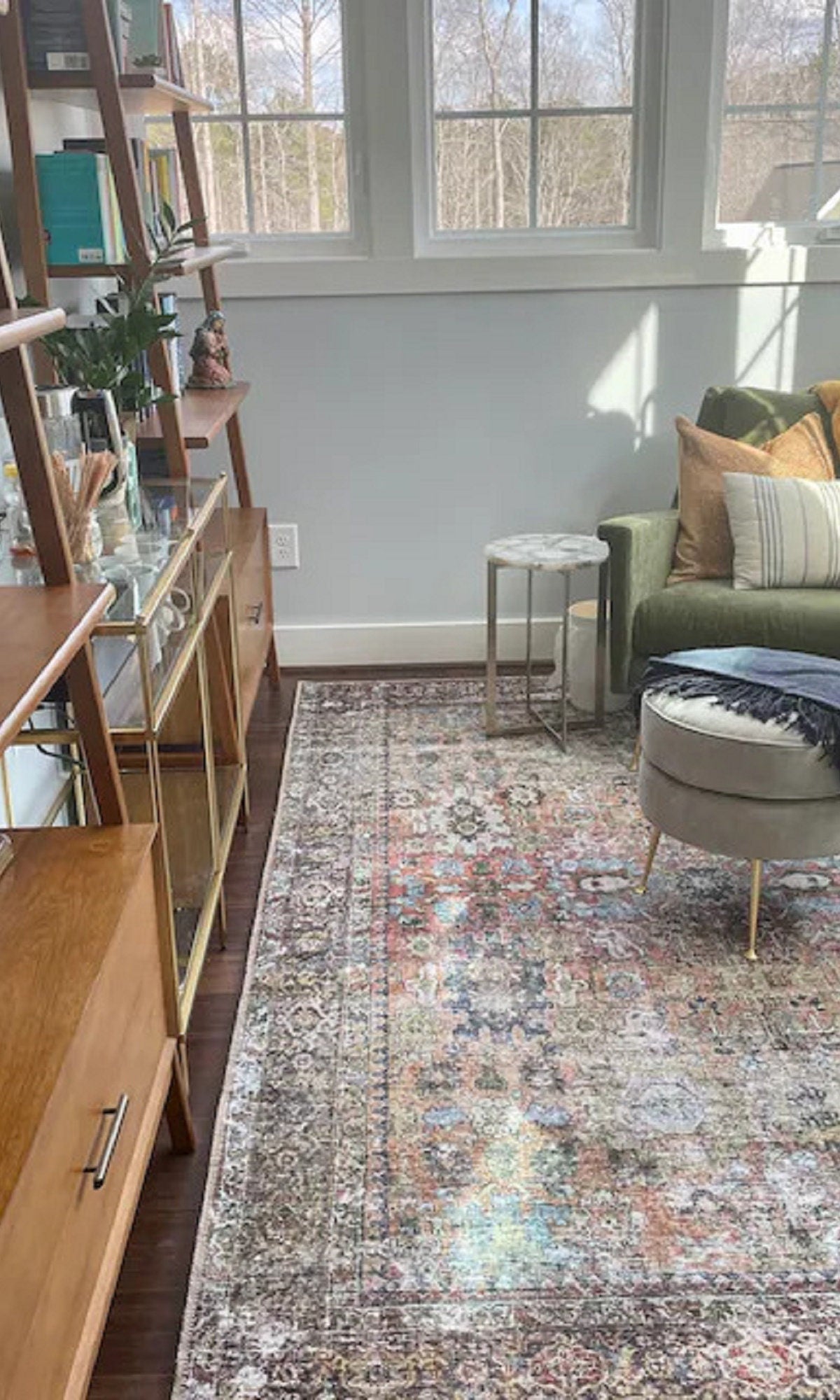 Karmila Rug Oushak Earth Tones Olive Turkish Rug