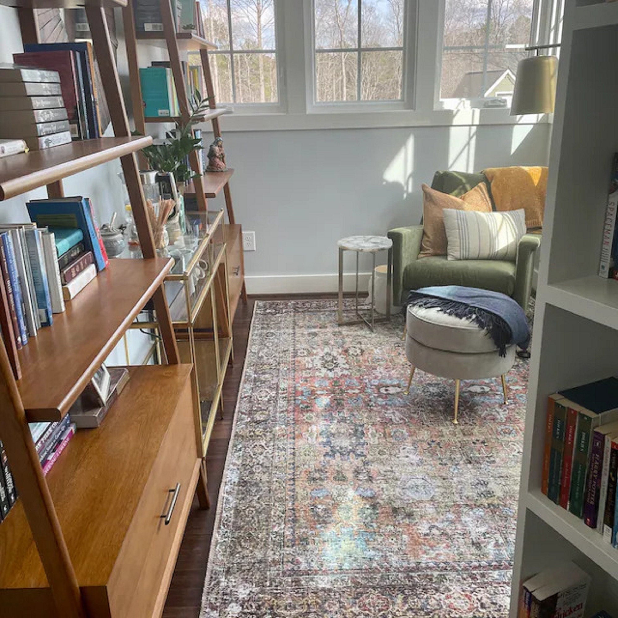 Karmila Rug Oushak Earth Tones Olive Turkish Rug