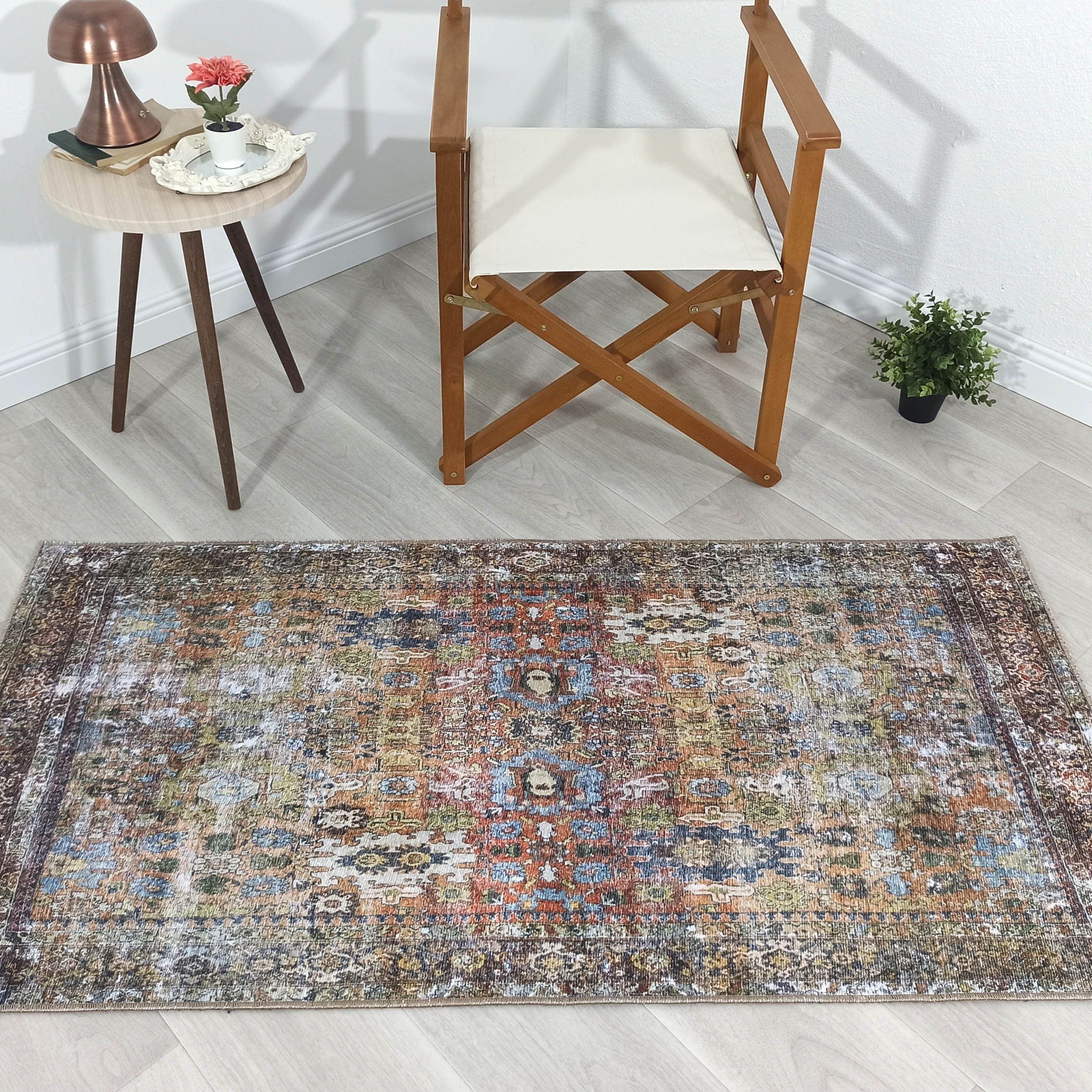 Karmila Rug Oushak Earth Tones Olive Turkish Rug