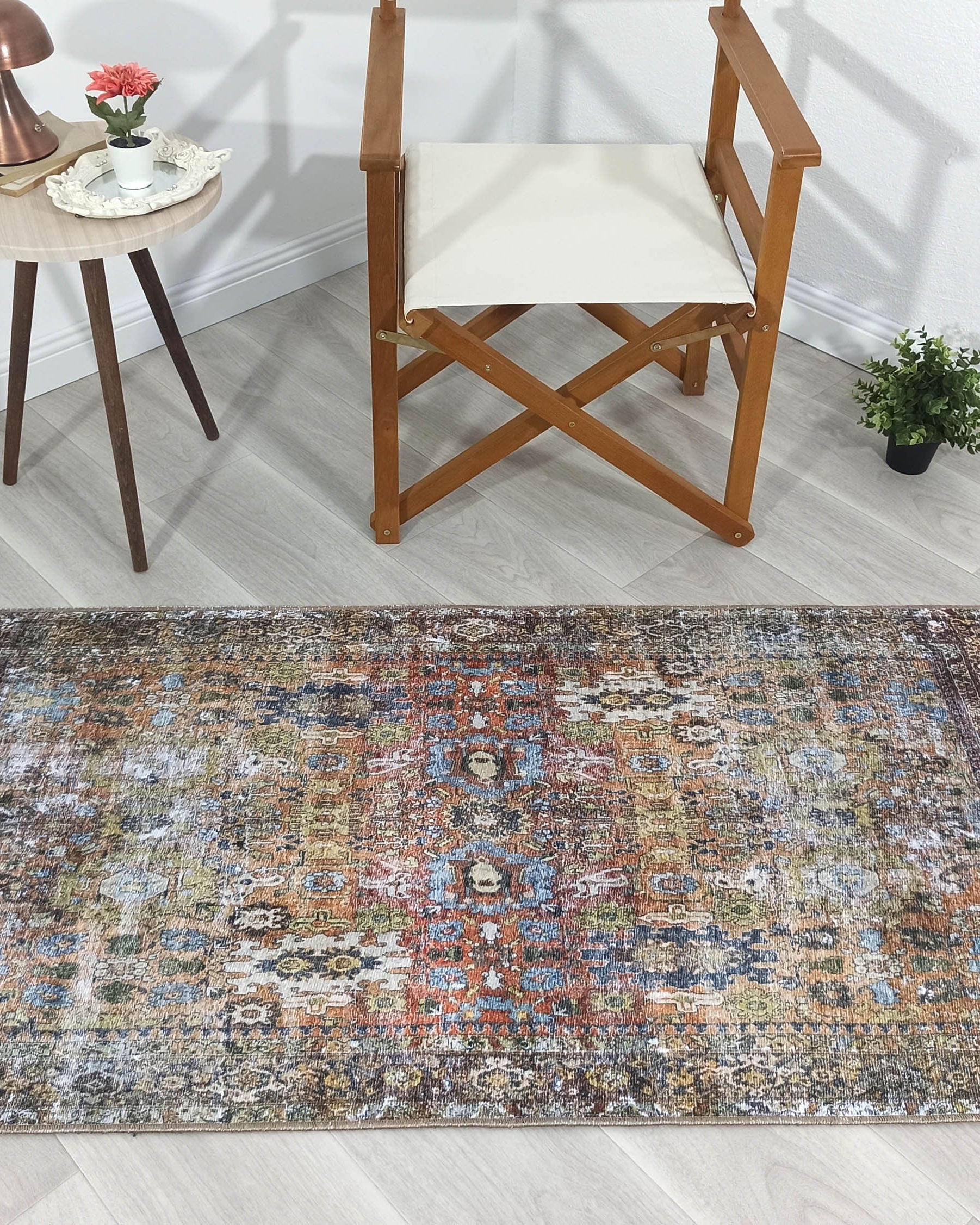 Karmila Rug Oushak Earth Tones Olive Turkish Rug