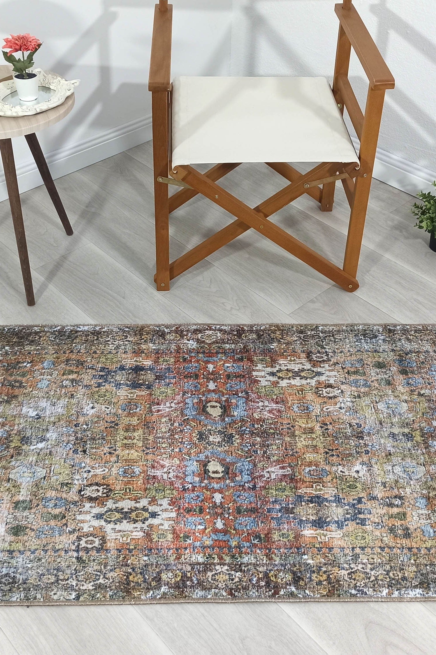 Karmila Rug Oushak Earth Tones Olive Turkish Rug