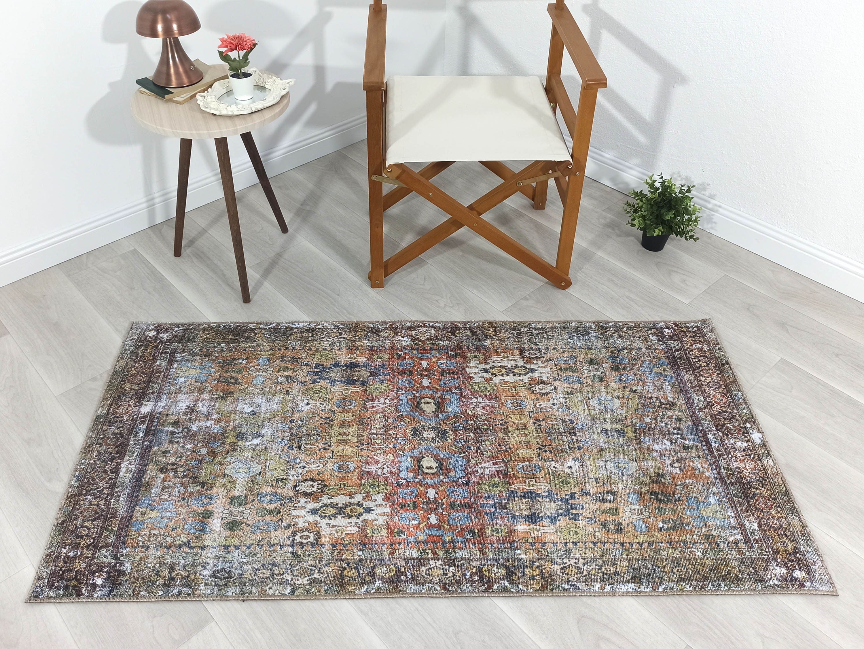 Karmila Rug Oushak Earth Tones Olive Turkish Rug