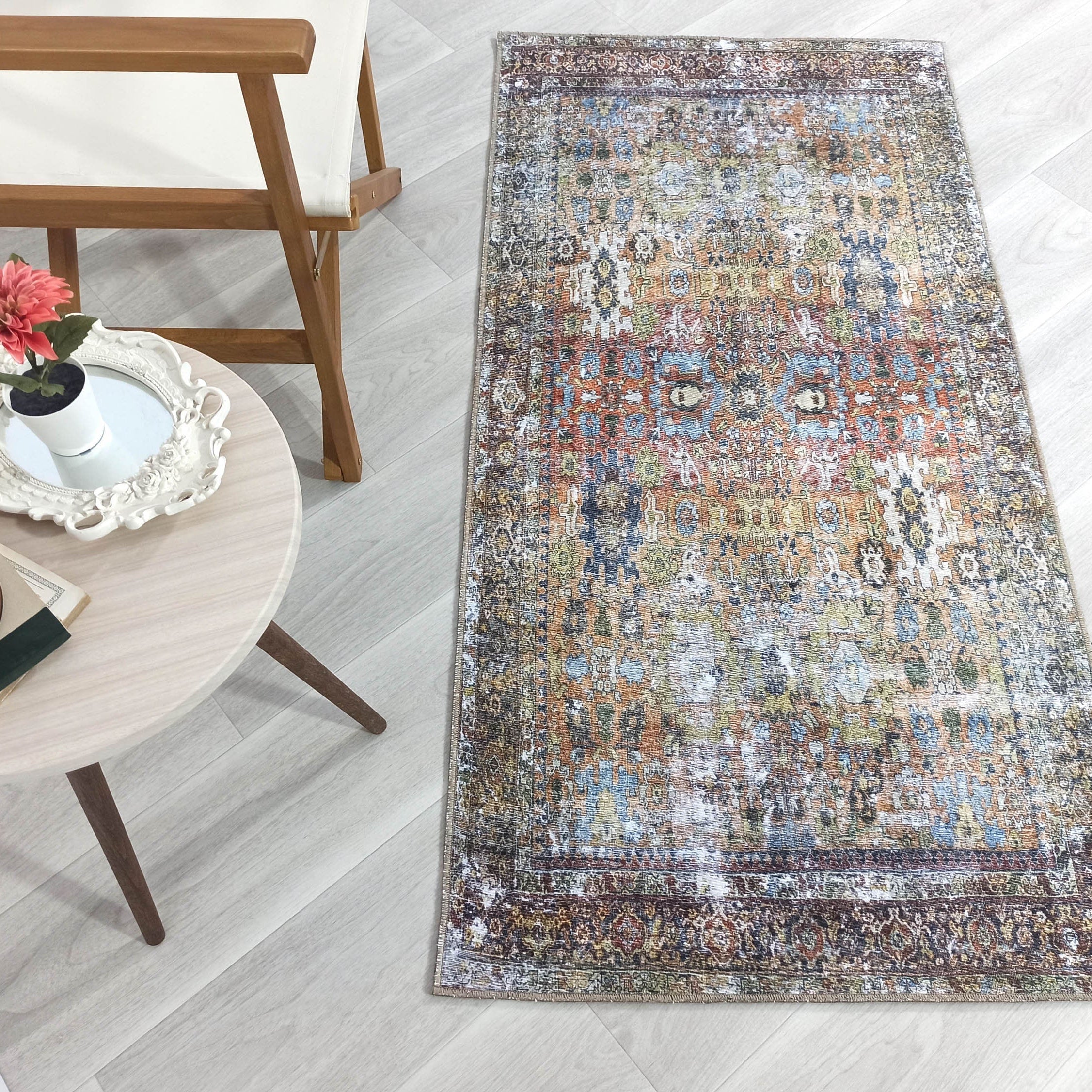 Karmila Rug Oushak Earth Tones Olive Turkish Rug