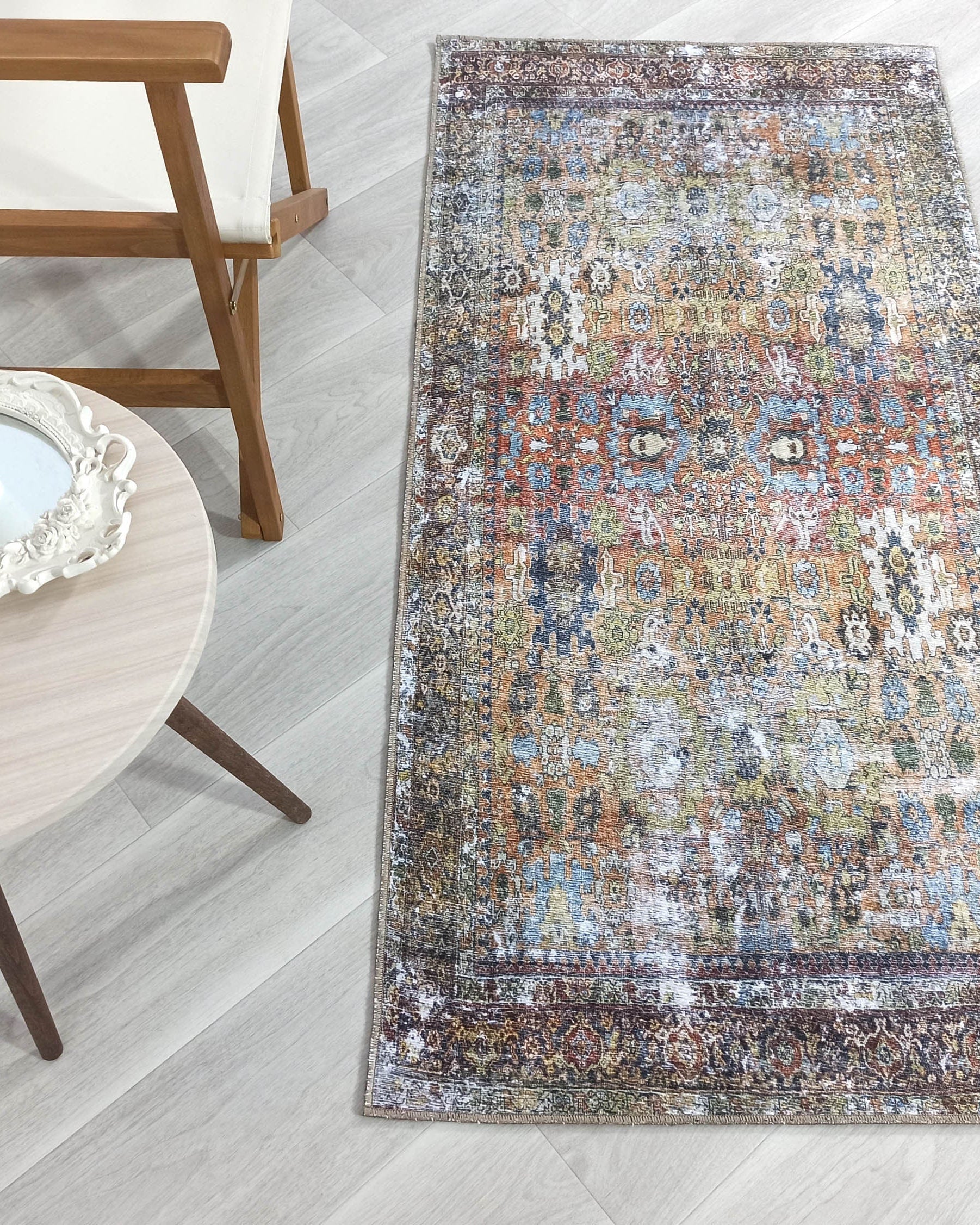 Karmila Rug Oushak Earth Tones Olive Turkish Rug