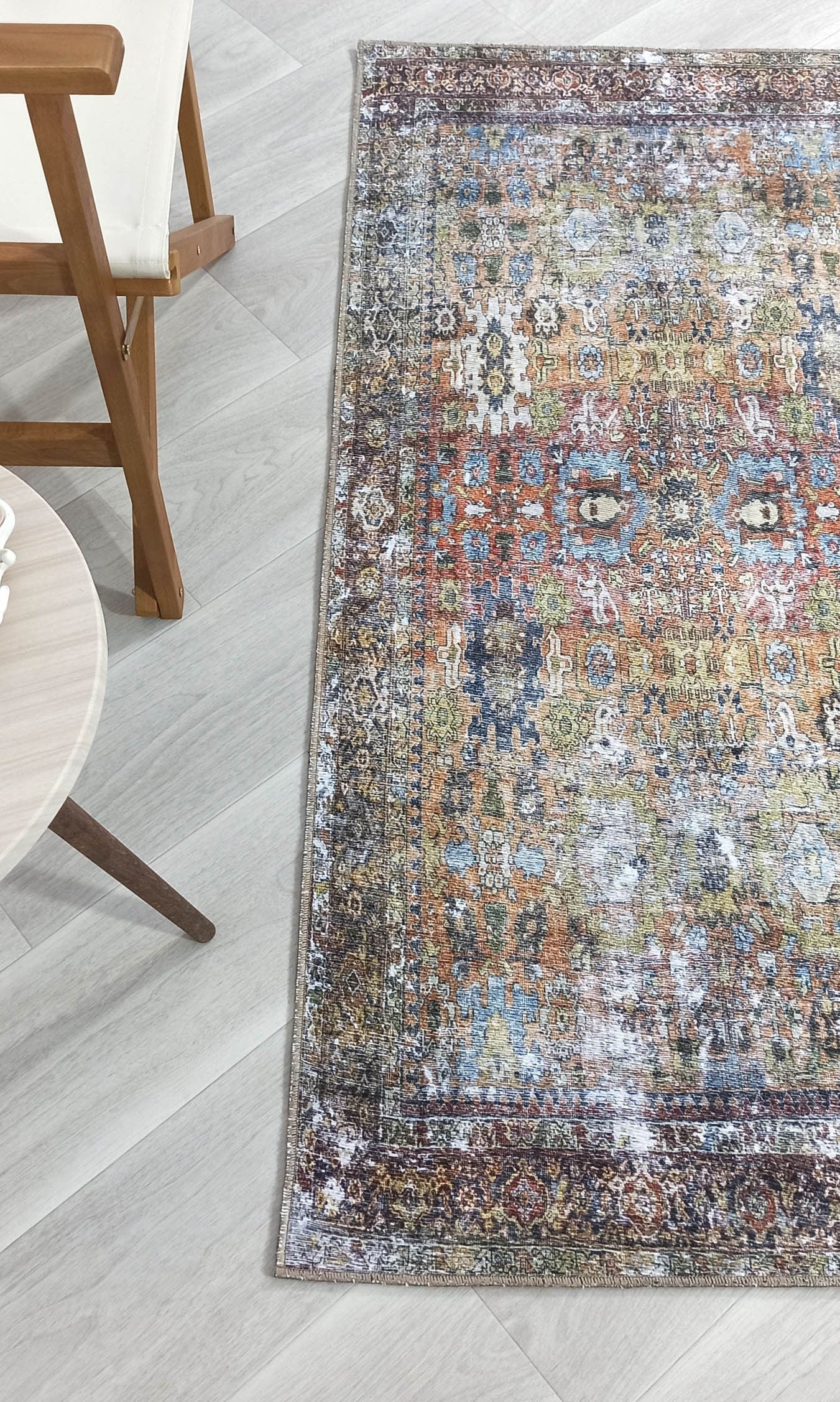 Karmila Rug Oushak Earth Tones Olive Turkish Rug