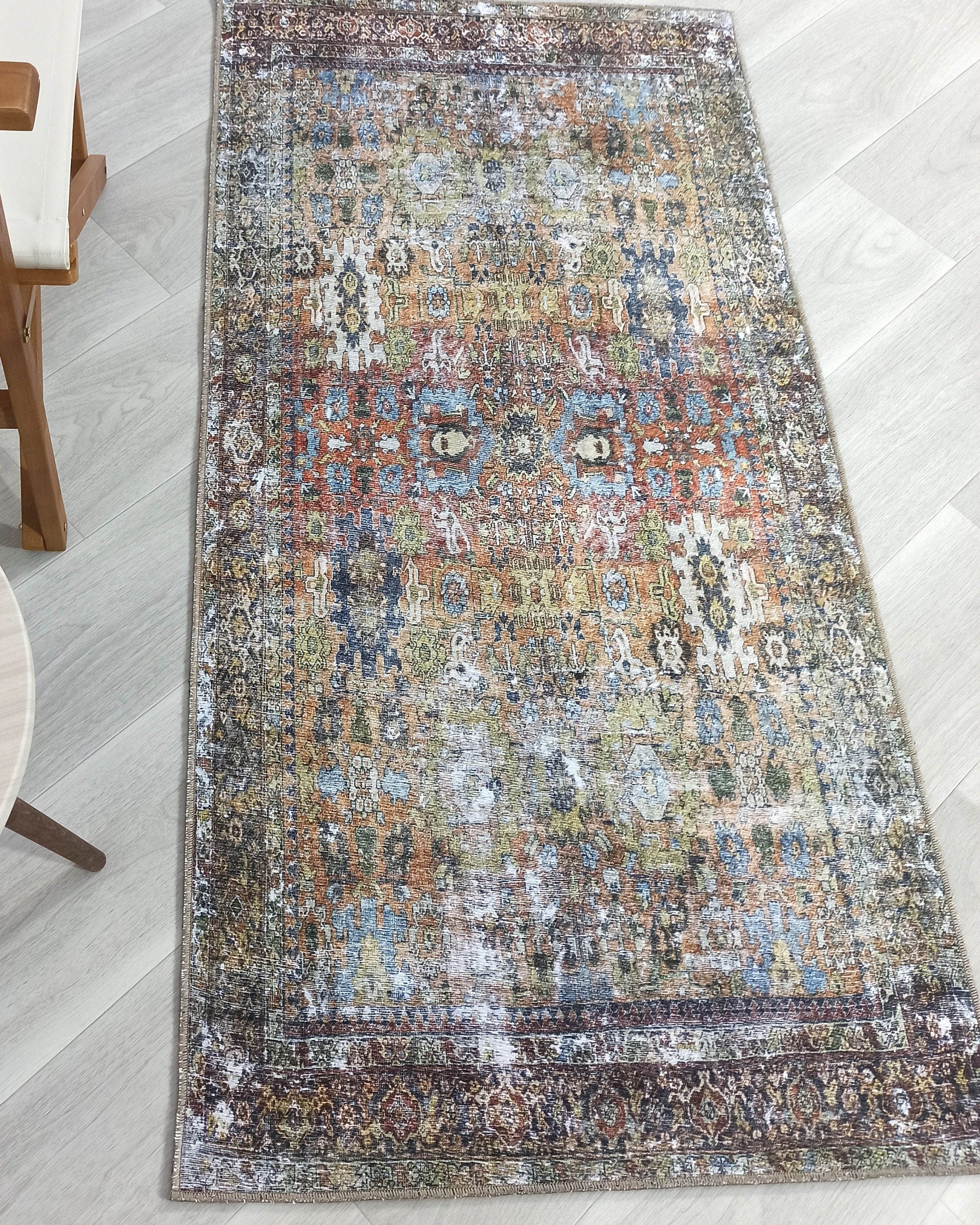 Karmila Rug Oushak Earth Tones Olive Turkish Rug