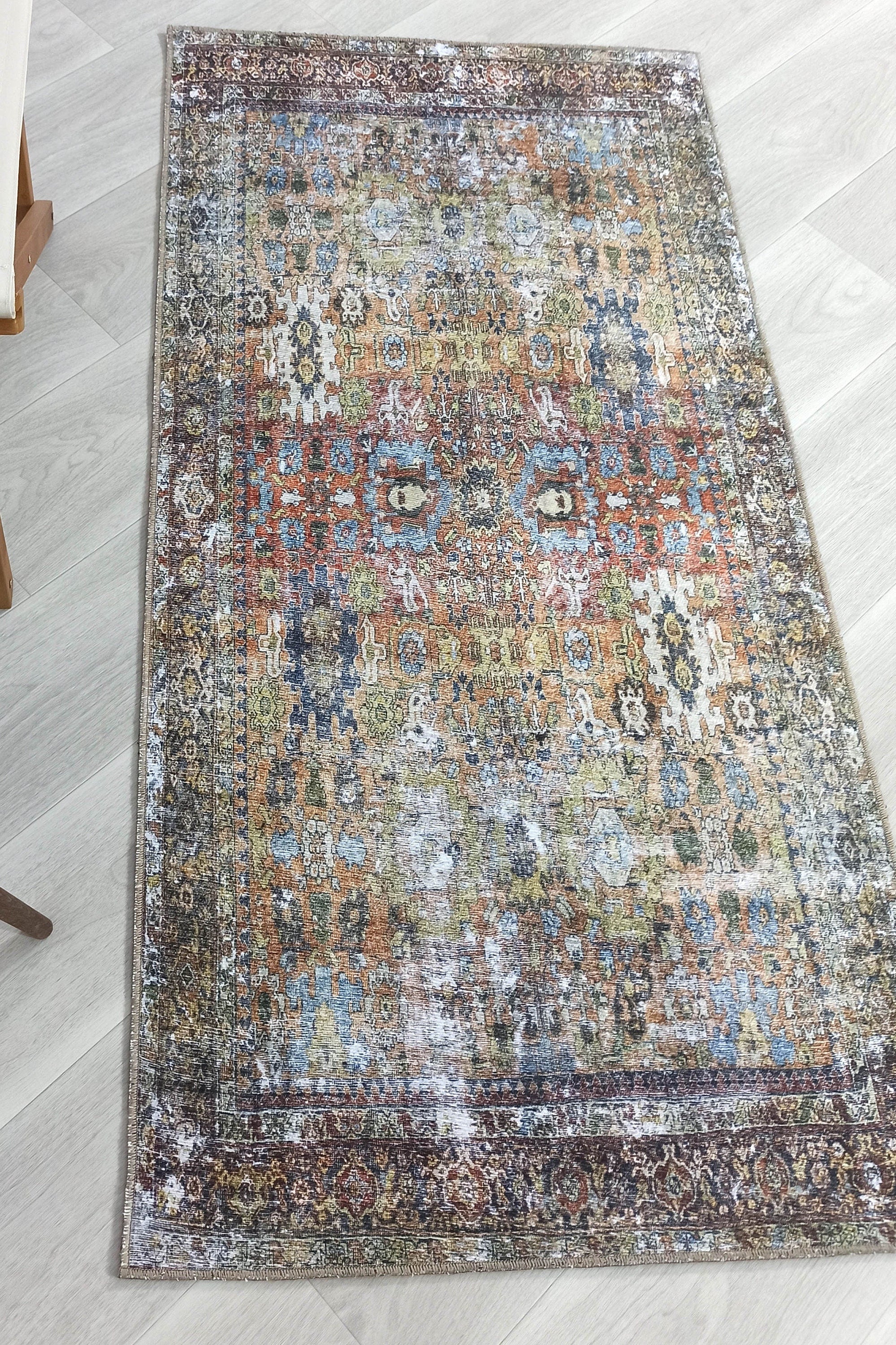 Karmila Rug Oushak Earth Tones Olive Turkish Rug