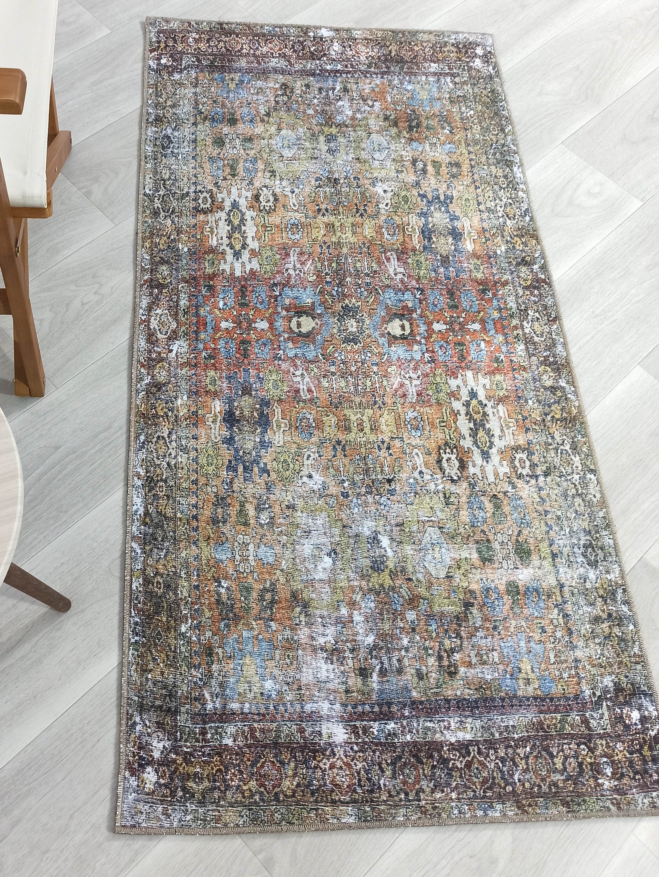 Karmila Rug Oushak Earth Tones Olive Turkish Rug