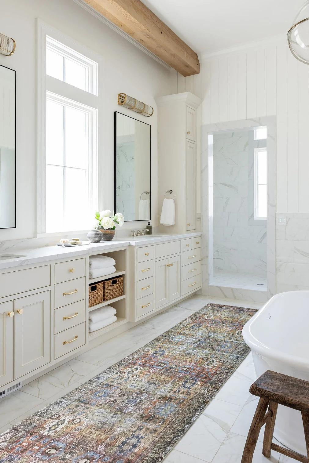 Karmila Rug Oushak Earth Tones Olive Turkish Rug