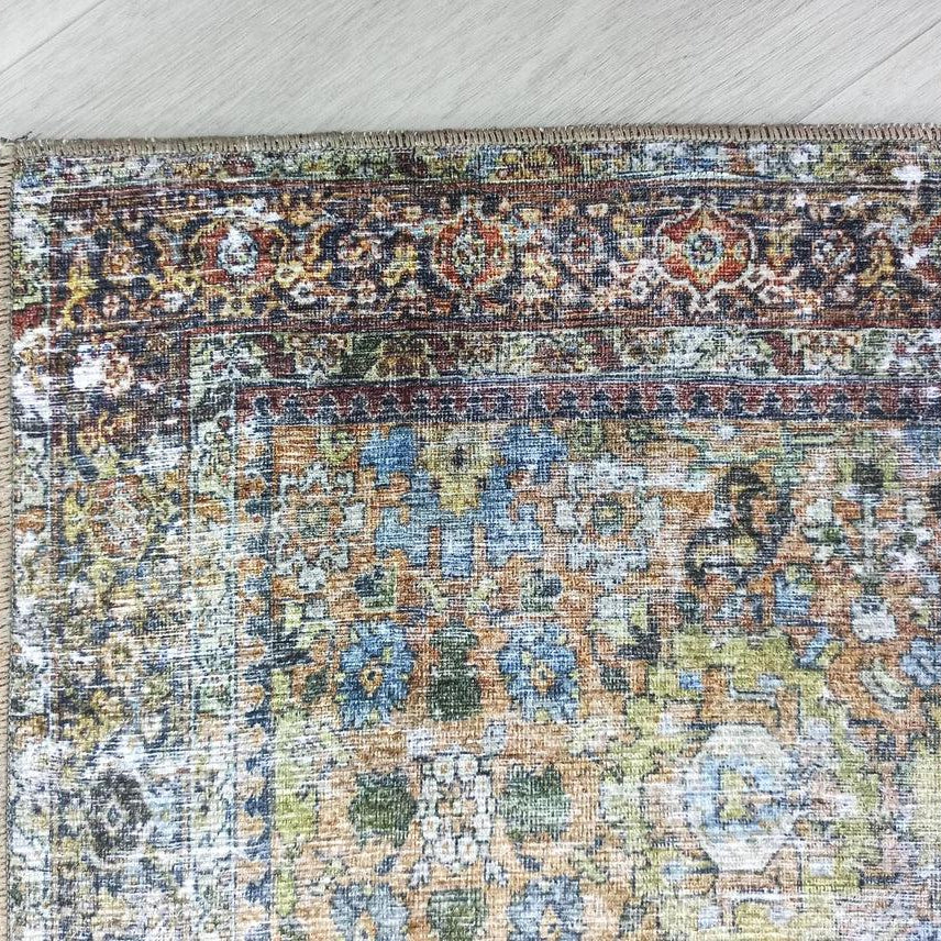 Karmila Rug Oushak Earth Tones Olive Turkish Rug