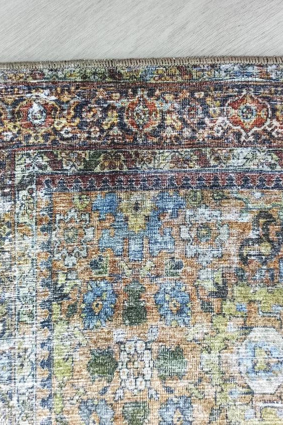 Karmila Rug Oushak Earth Tones Olive Turkish Rug