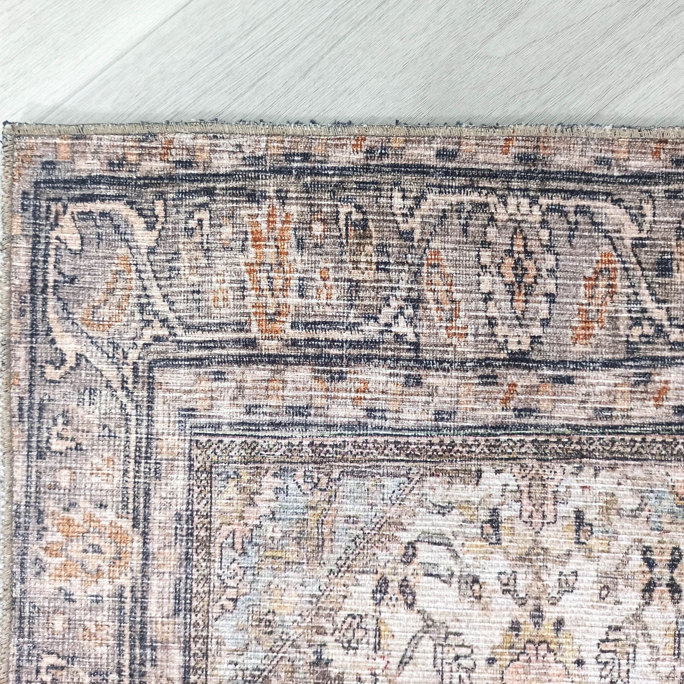 Karta Rug Turkish Vintage Beige Brown Floral Rug