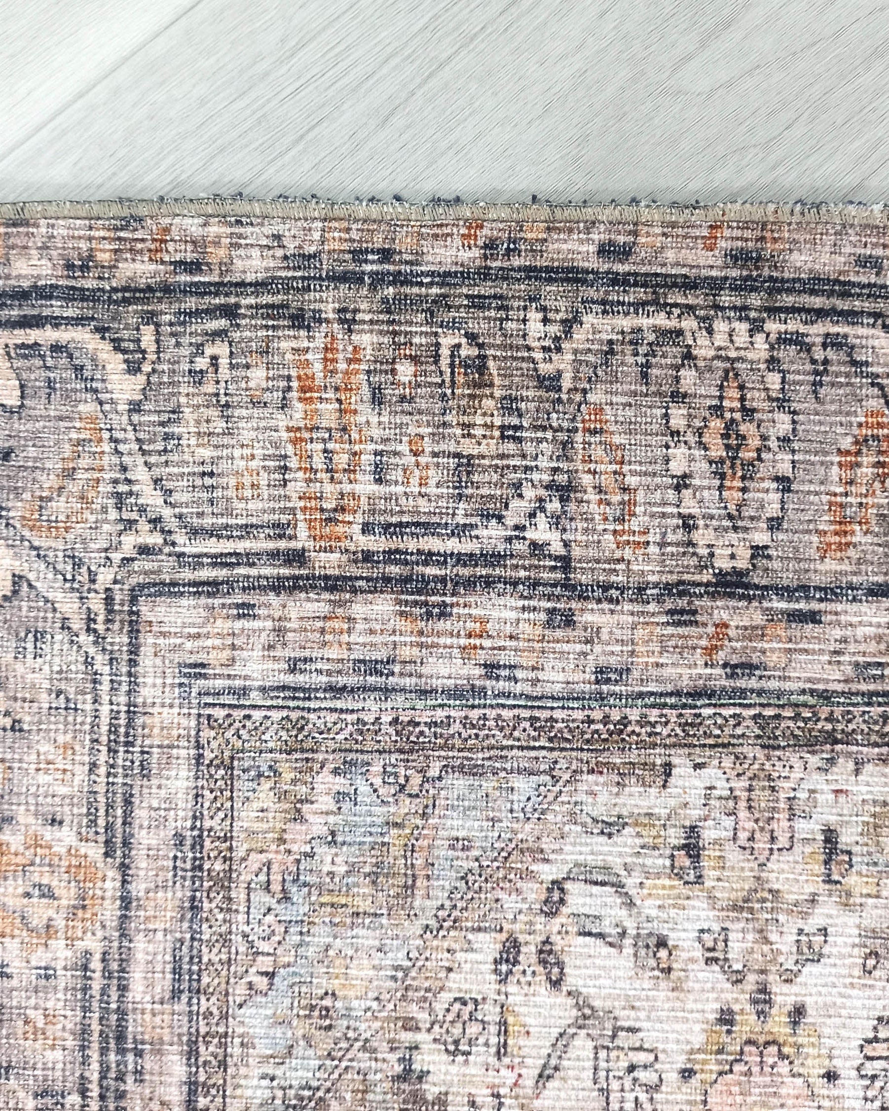 Karta Rug Turkish Vintage Beige Brown Floral Rug