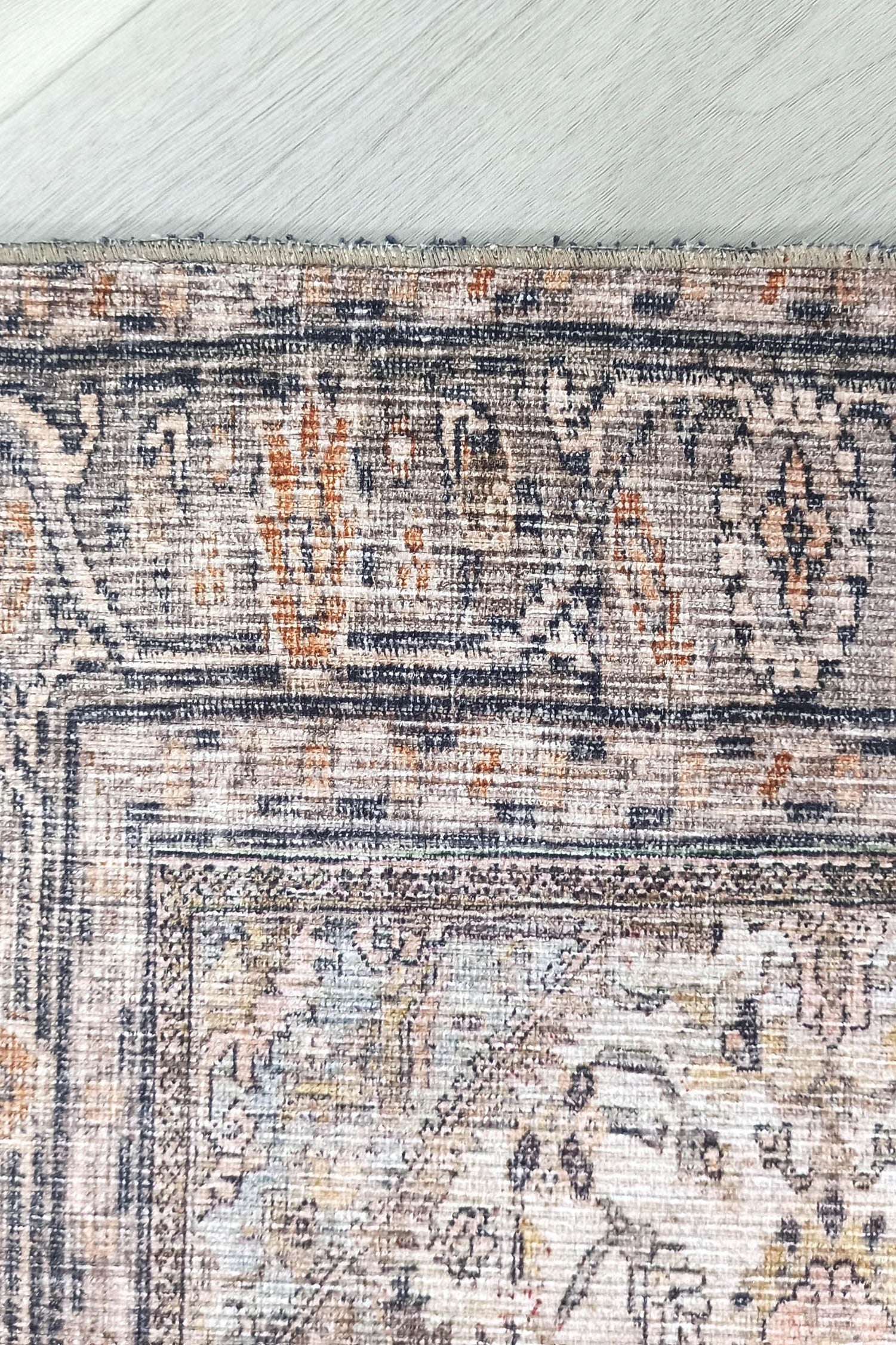 Karta Rug Turkish Vintage Beige Brown Floral Rug