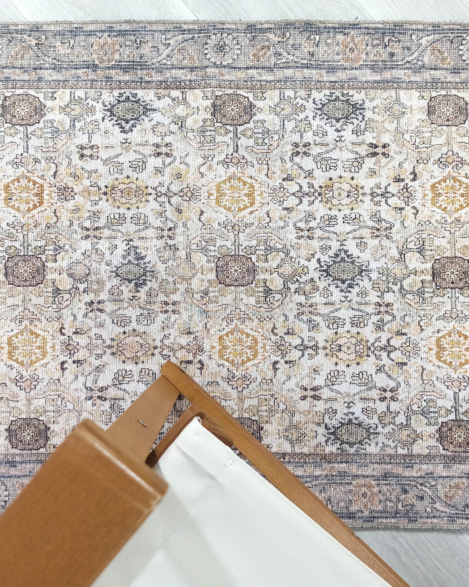 Karta Rug Turkish Vintage Beige Brown Floral Rug