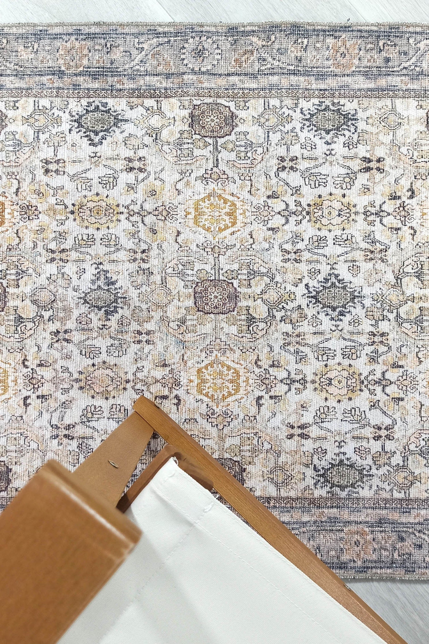 Karta Rug Turkish Vintage Beige Brown Floral Rug