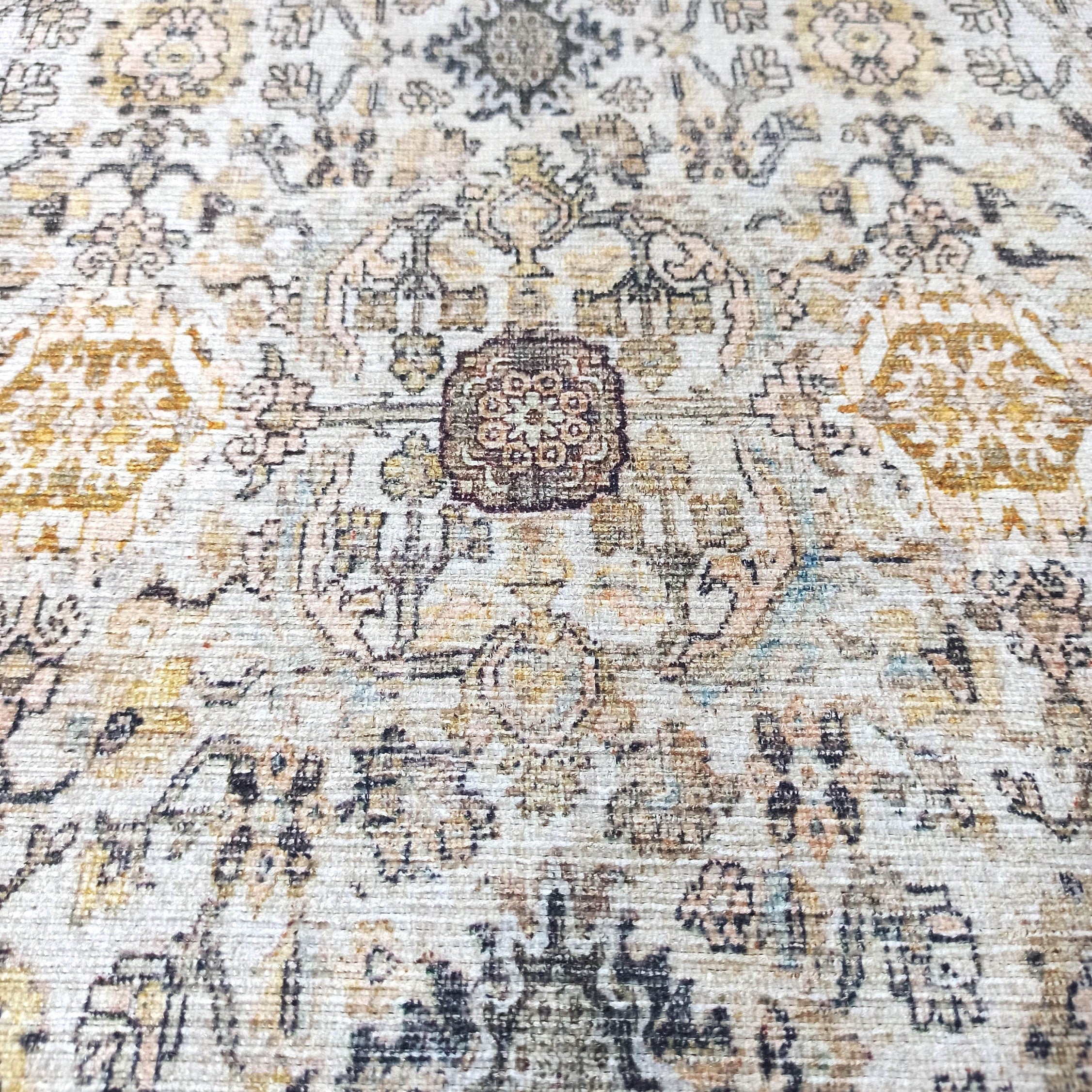 Karta Rug Turkish Vintage Beige Brown Floral Rug