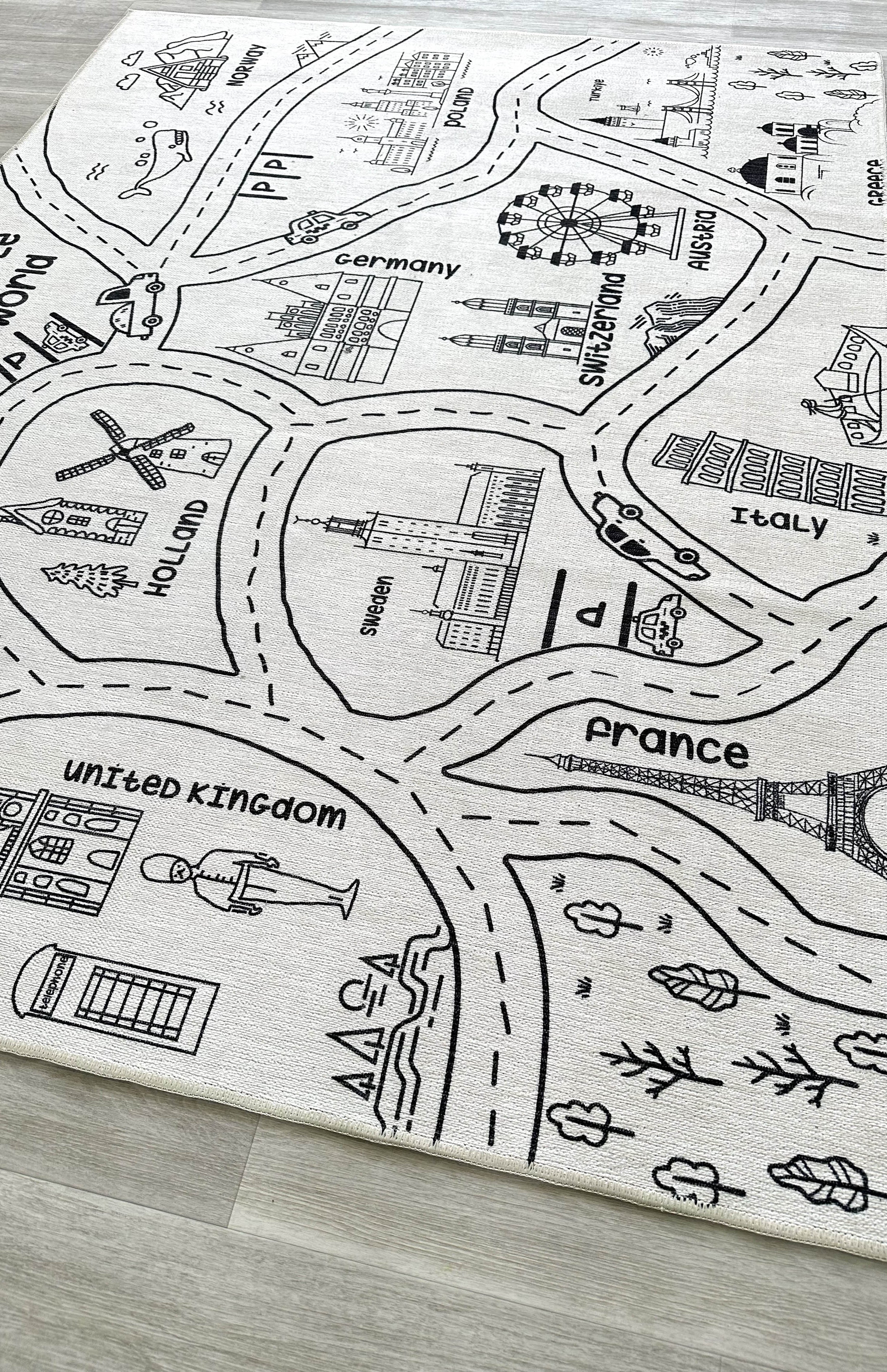 Kids World Play Mat Rug