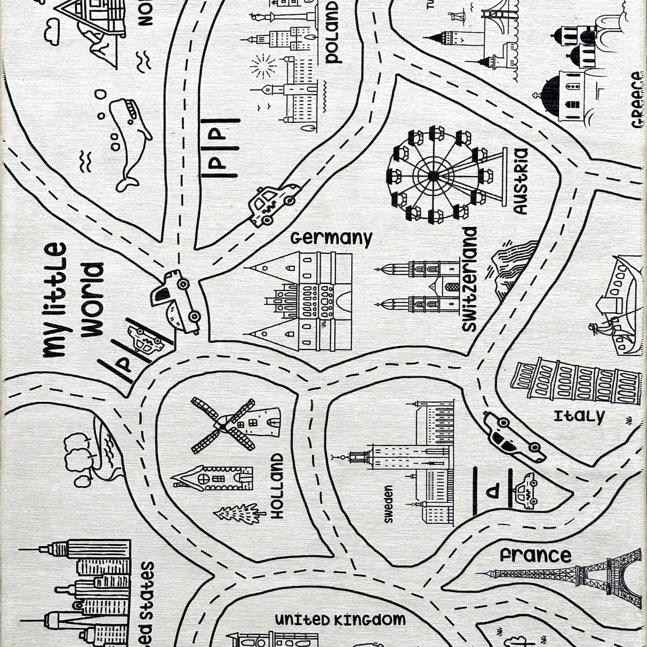 Kids World Play Mat Rug