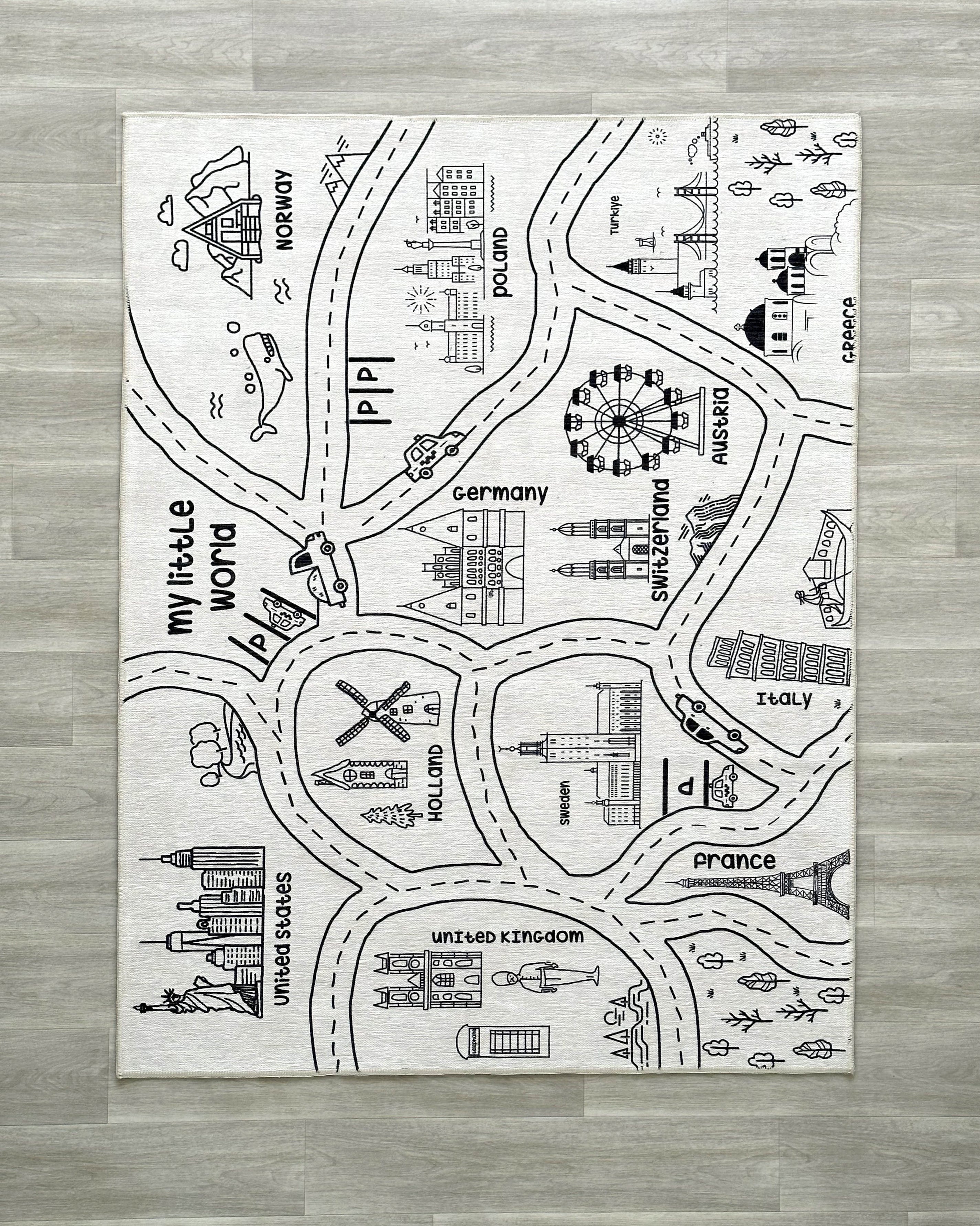 Kids World Play Mat Rug
